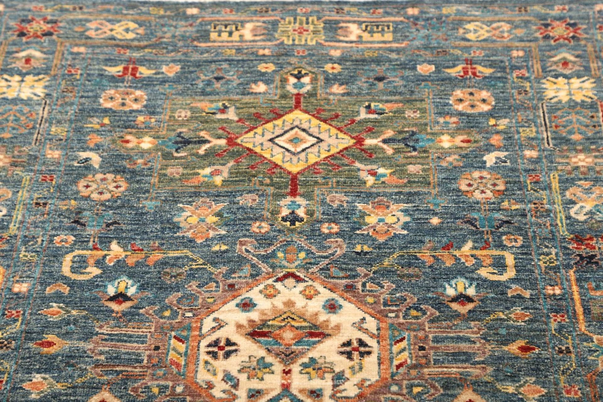 Samarkand Orientteppich 105 × 157 cm aus Wolle, handgeknüpft