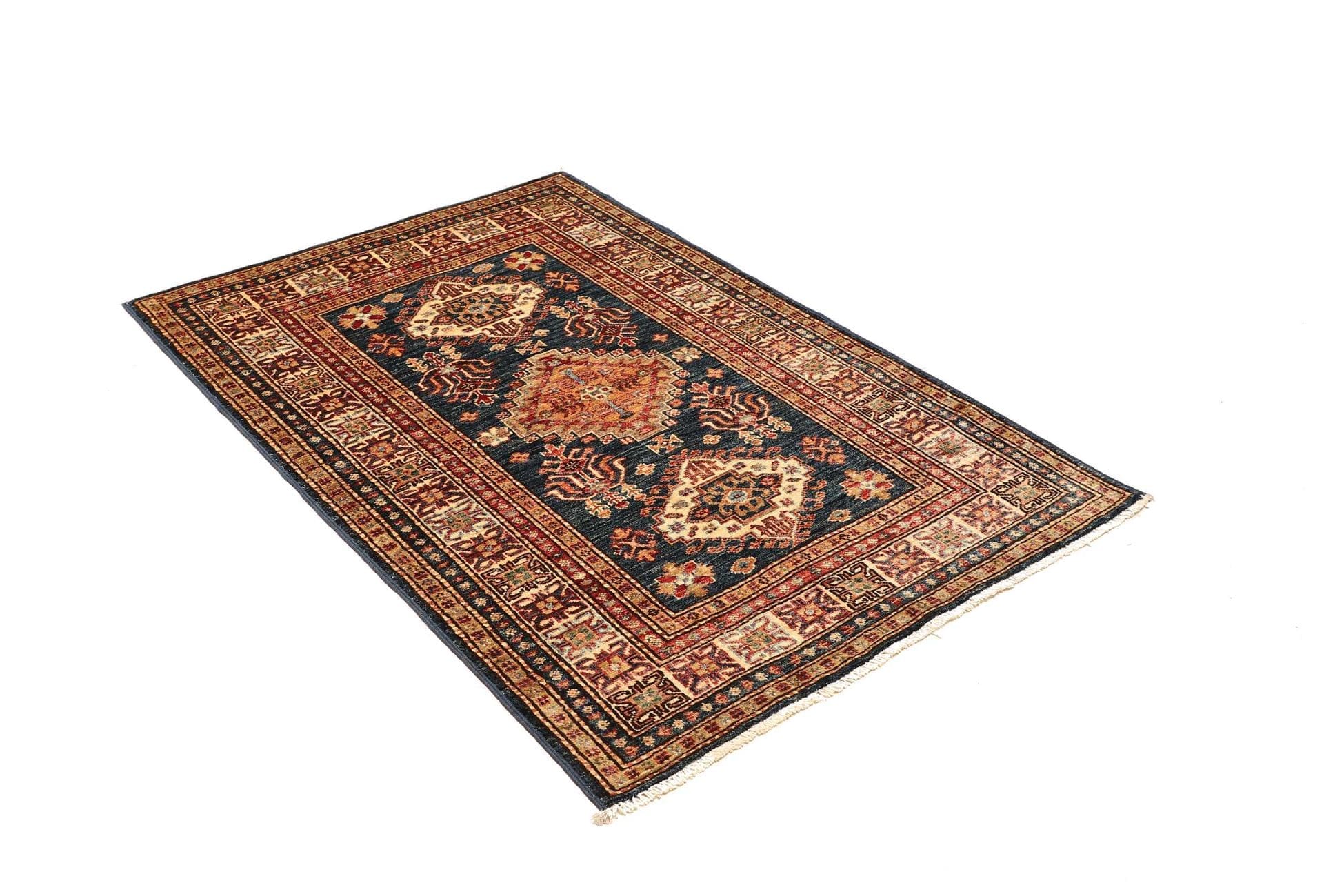 Handgeknüpfter Kazak Orientteppich, 103 × 147 cm, Wolle