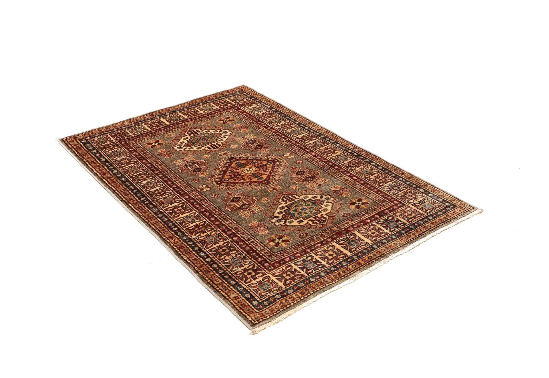 Kazak Orientteppich 103 × 147 cm aus Wolle, handgeknüpft