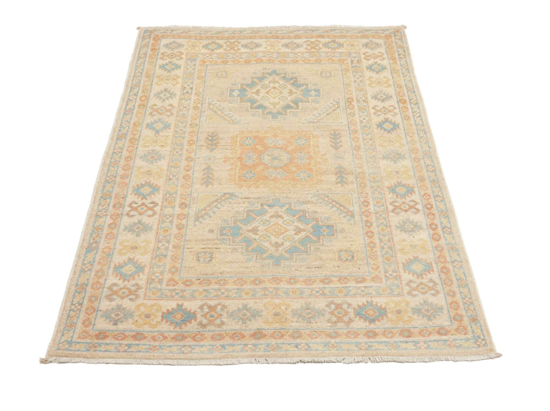 Kazak Orientteppich 104 × 148 cm aus Wolle, handgeknüpft