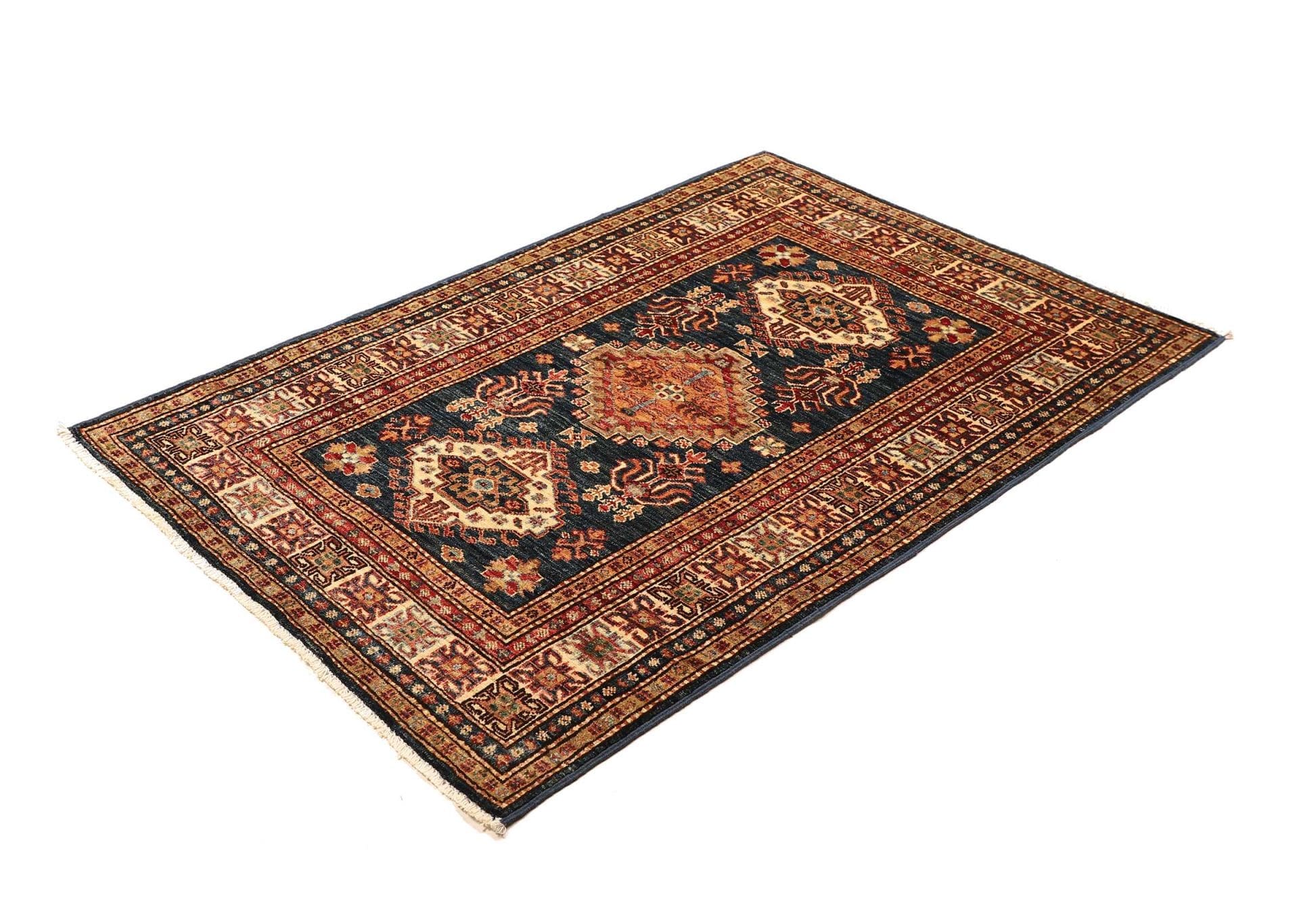 Kazak Orientteppich aus Pakistan, 101 × 147 cm