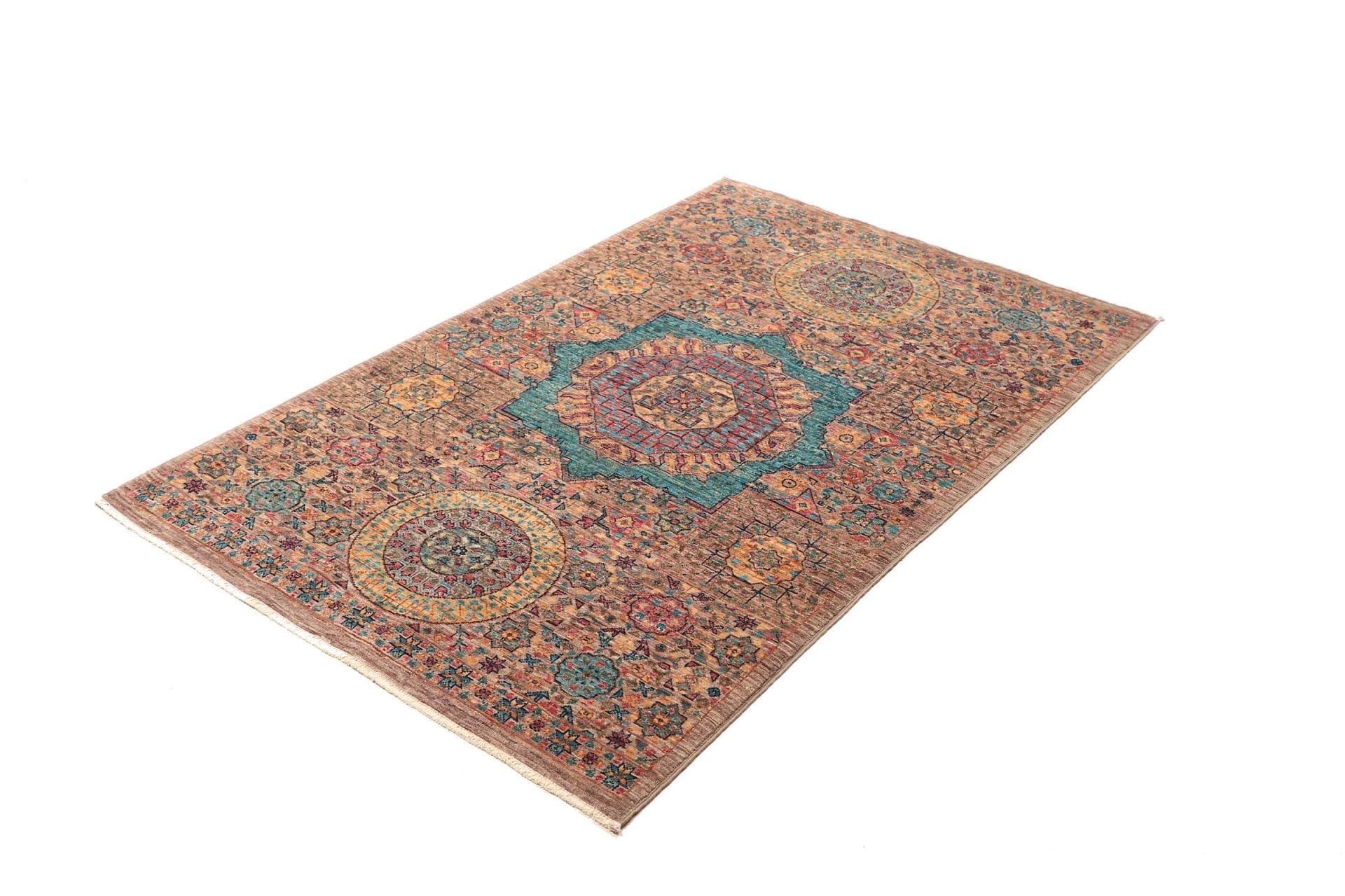 Mamluk Orientteppich 102 × 155 cm aus Wolle, handgeknüpft