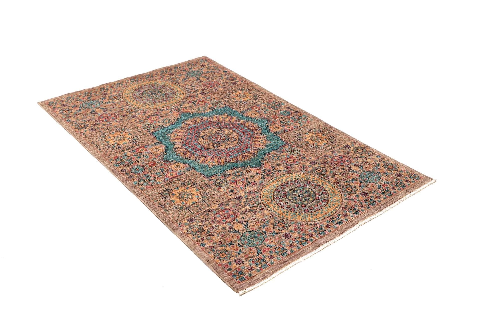 Mamluk Orientteppich 102 × 155 cm aus Wolle, handgeknüpft