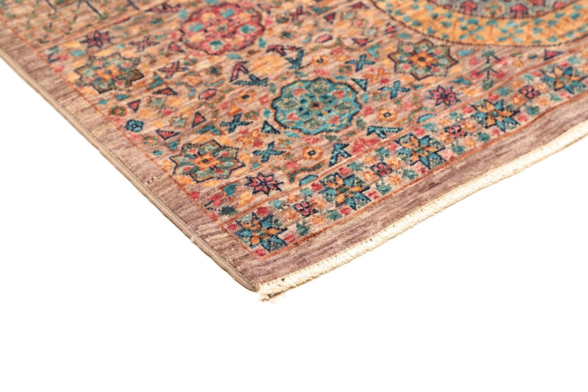Mamluk Orientteppich 102 × 155 cm aus Wolle, handgeknüpft
