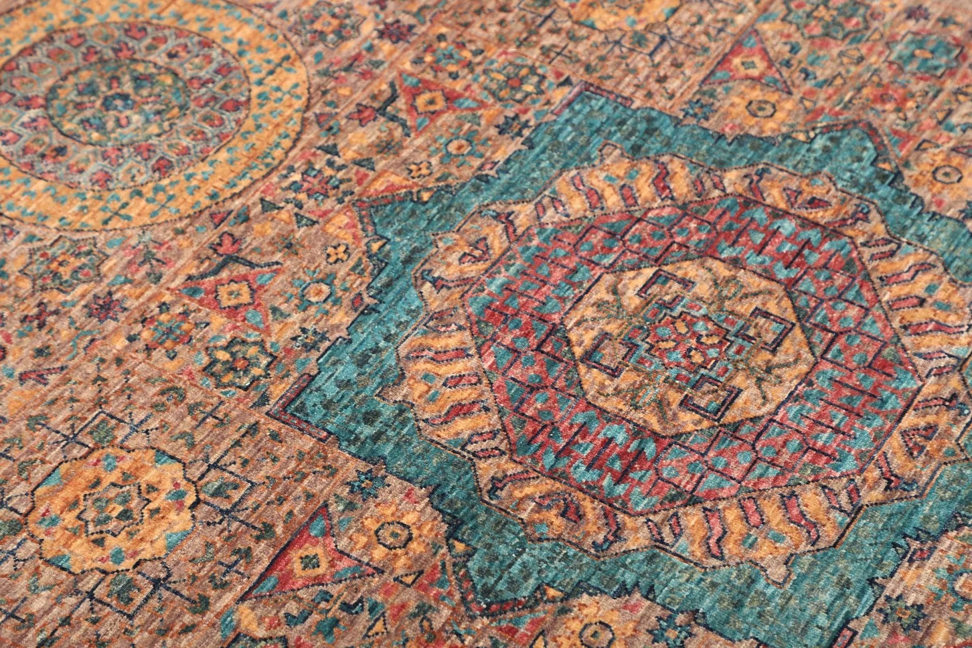 Mamluk Orientteppich 102 × 155 cm aus Wolle, handgeknüpft