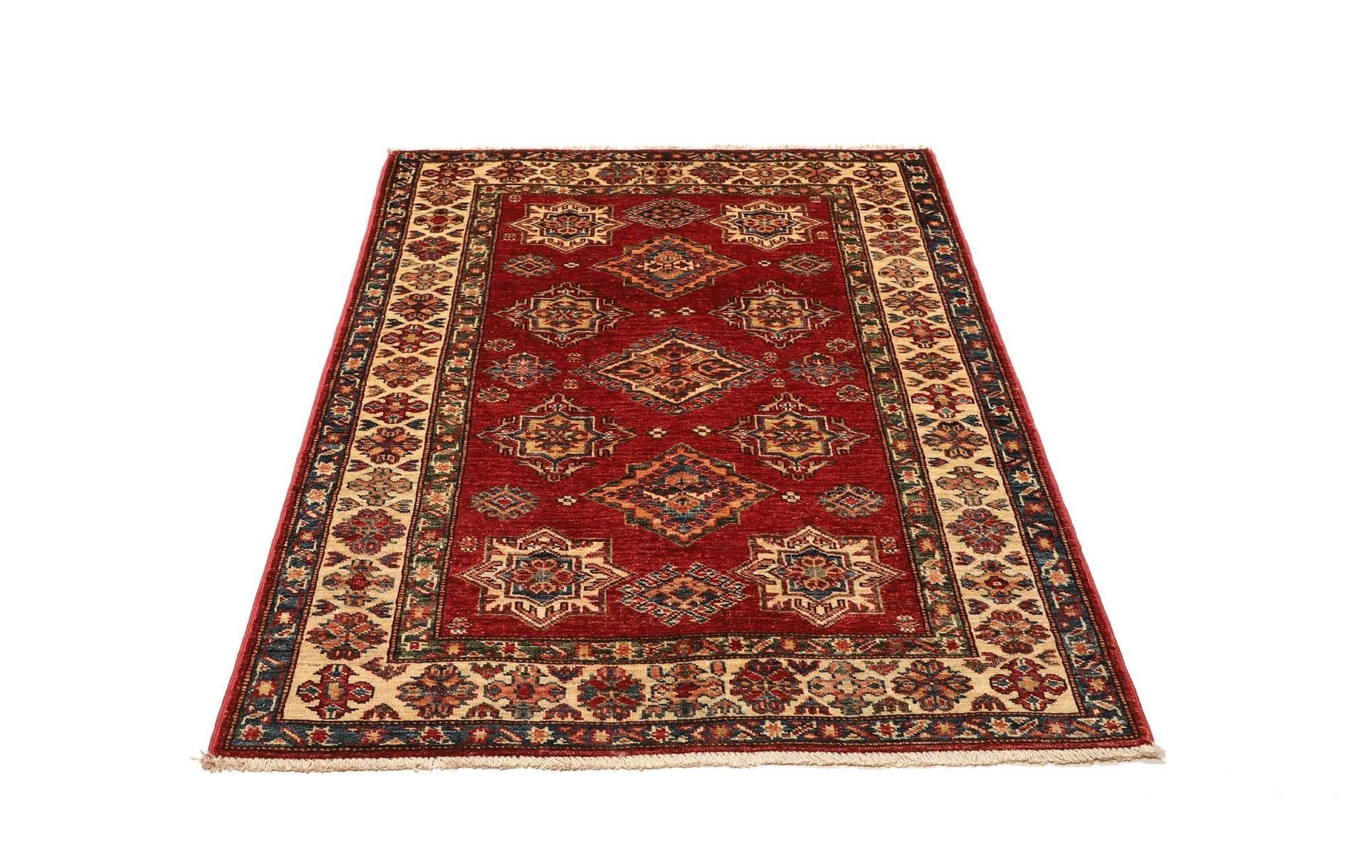 Kazak Orientteppich aus Pakistan, 103 × 140 cm