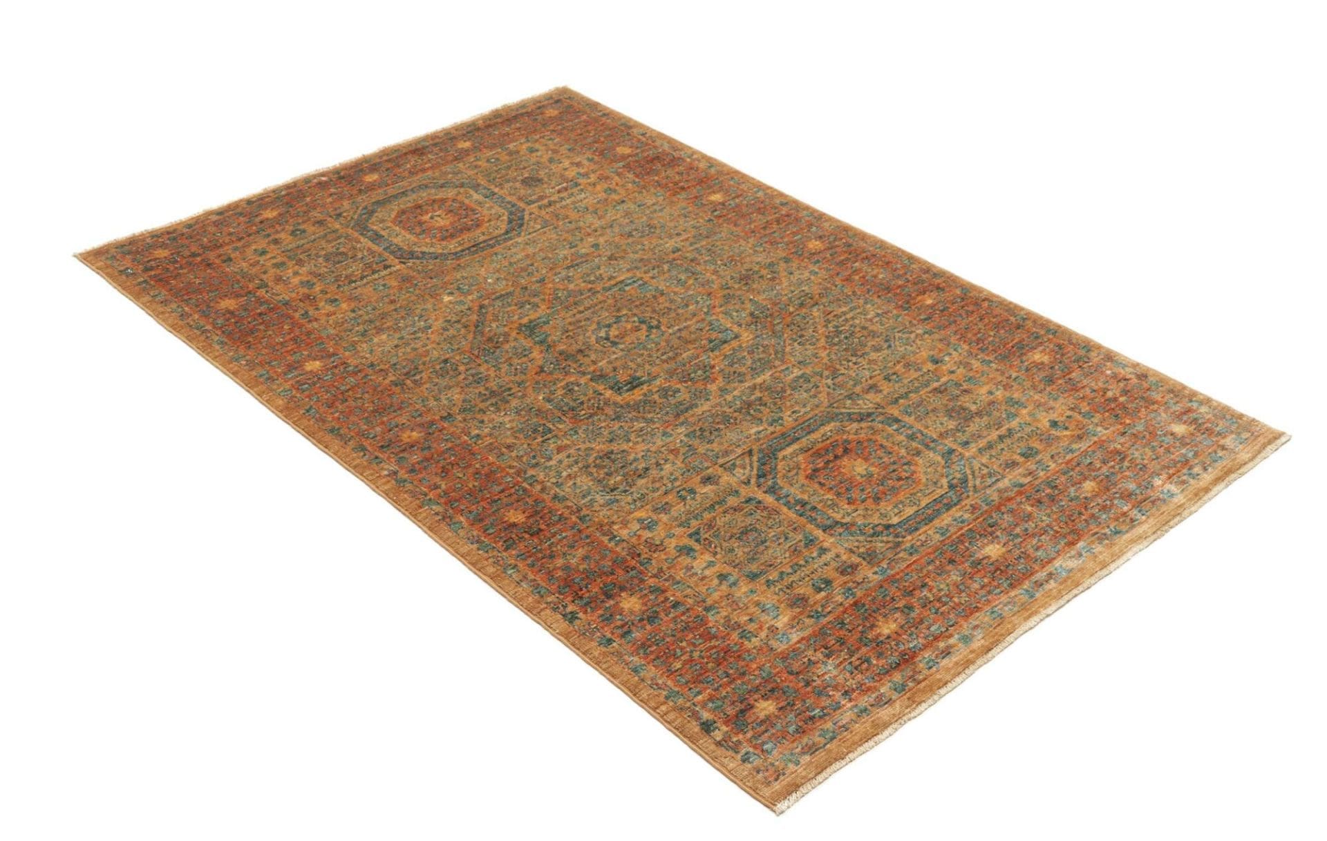 Handgeknüpfter Mamluk Orientteppich, 103 × 158 cm, Wolle