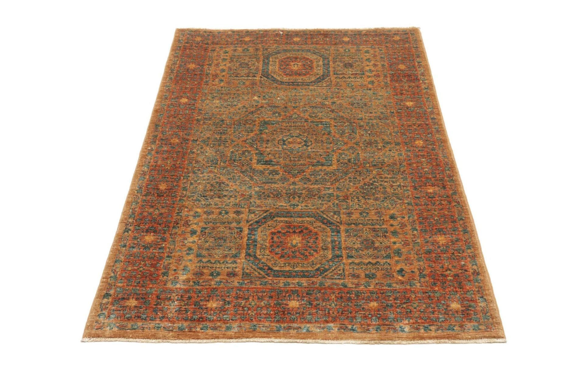 Handgeknüpfter Mamluk Orientteppich, 103 × 158 cm, Wolle