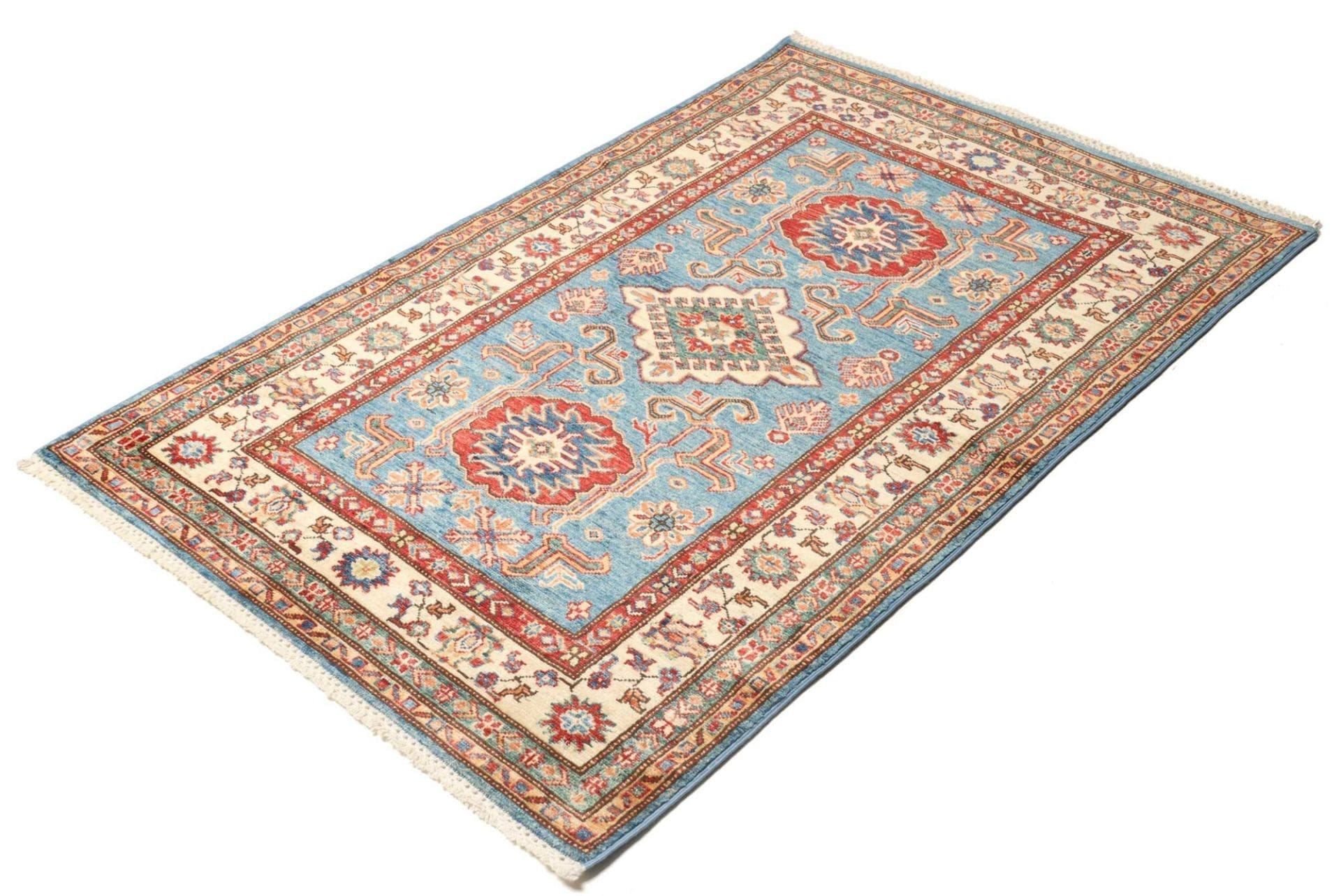 Kazak Orientteppich 102 × 152 cm aus Wolle, handgeknüpft