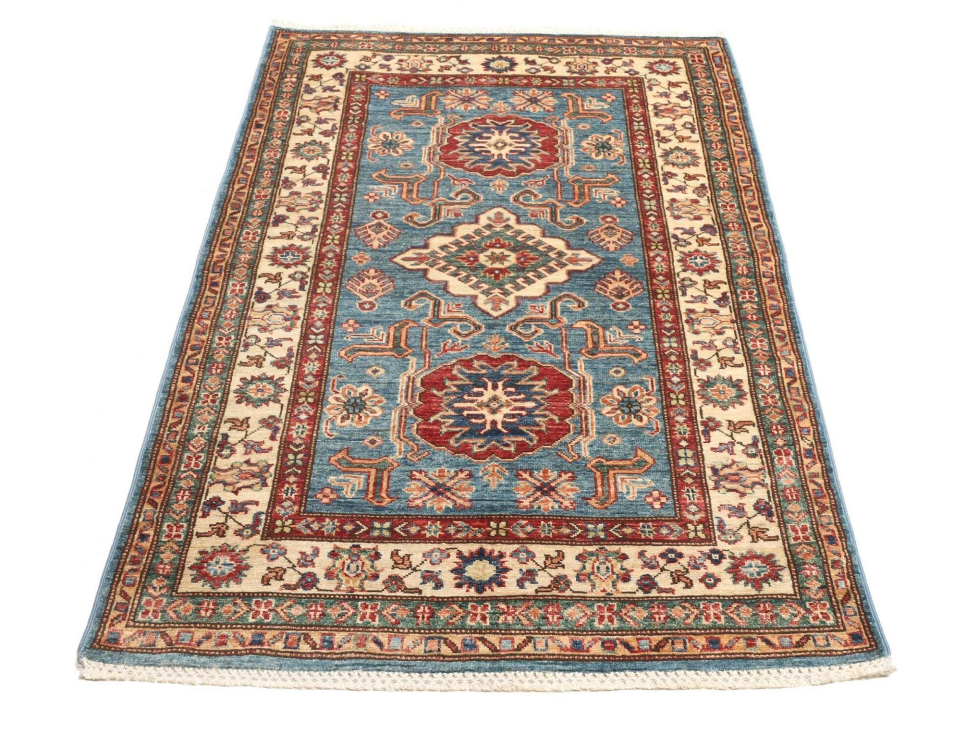 Kazak Orientteppich 102 × 152 cm aus Wolle, handgeknüpft