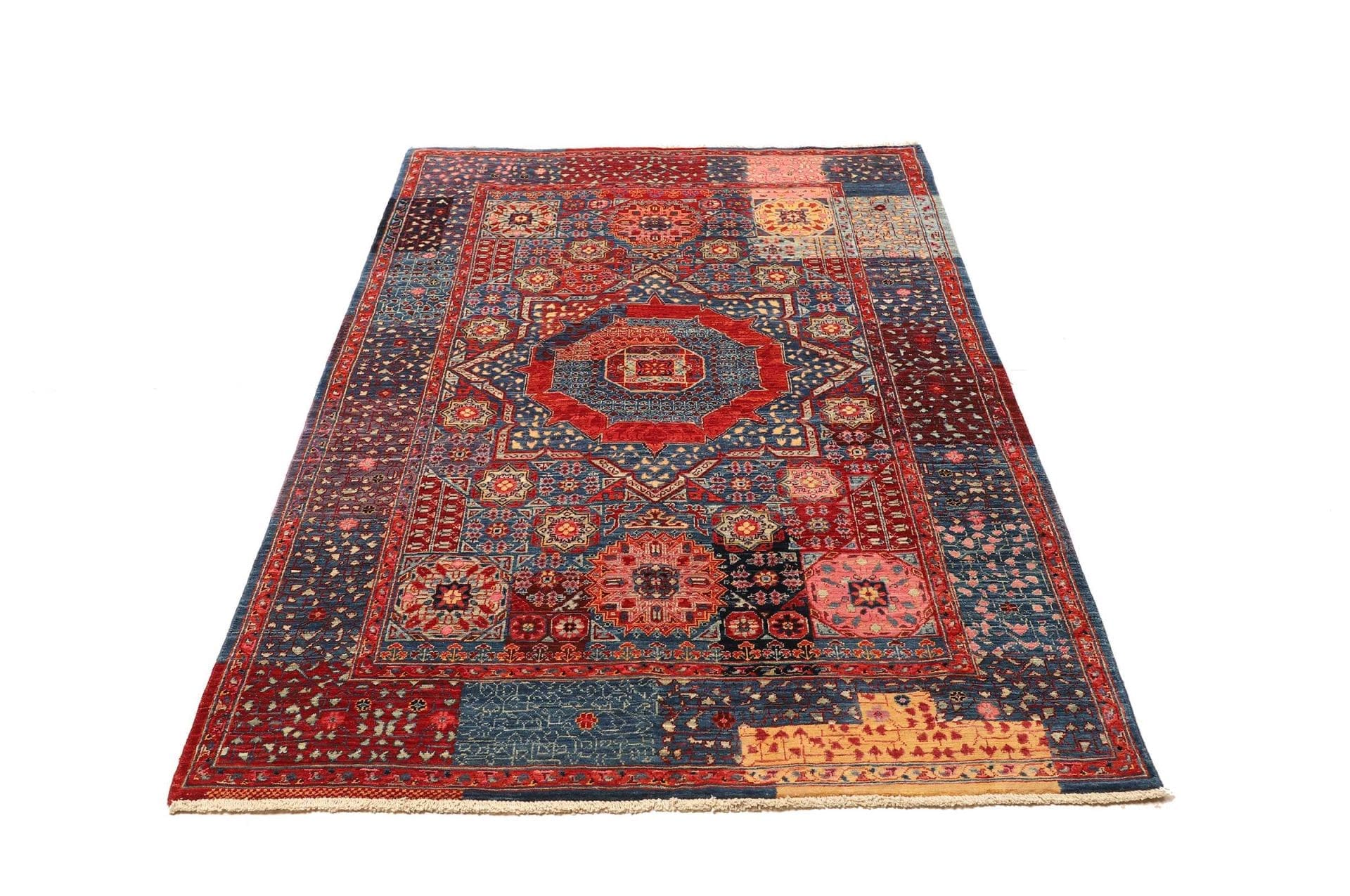 Handgeknüpfter Mamluk Orientteppich, 120 × 179 cm, Wolle