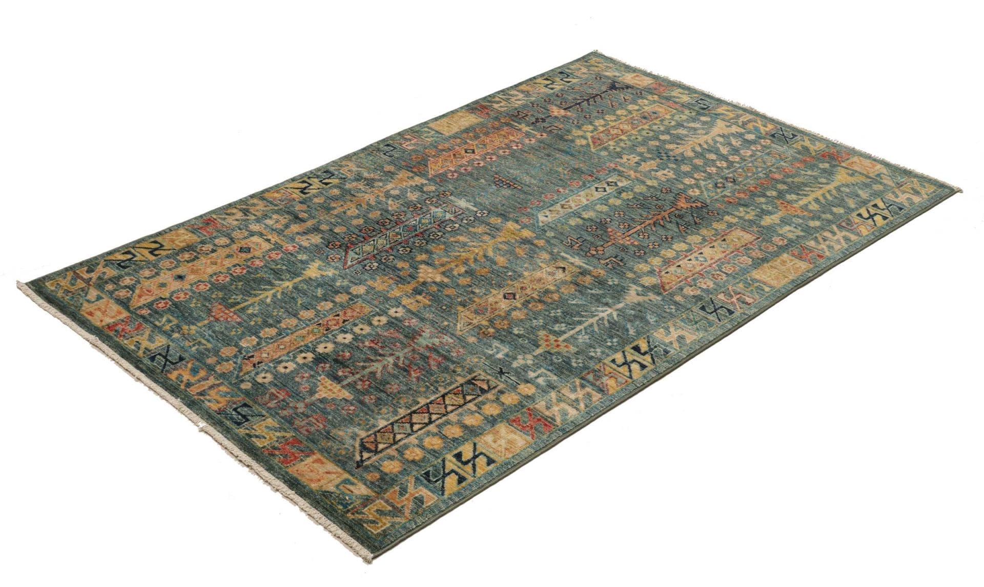 Handgeknüpfter Samarkand Orientteppich, 103 × 154 cm, Wolle