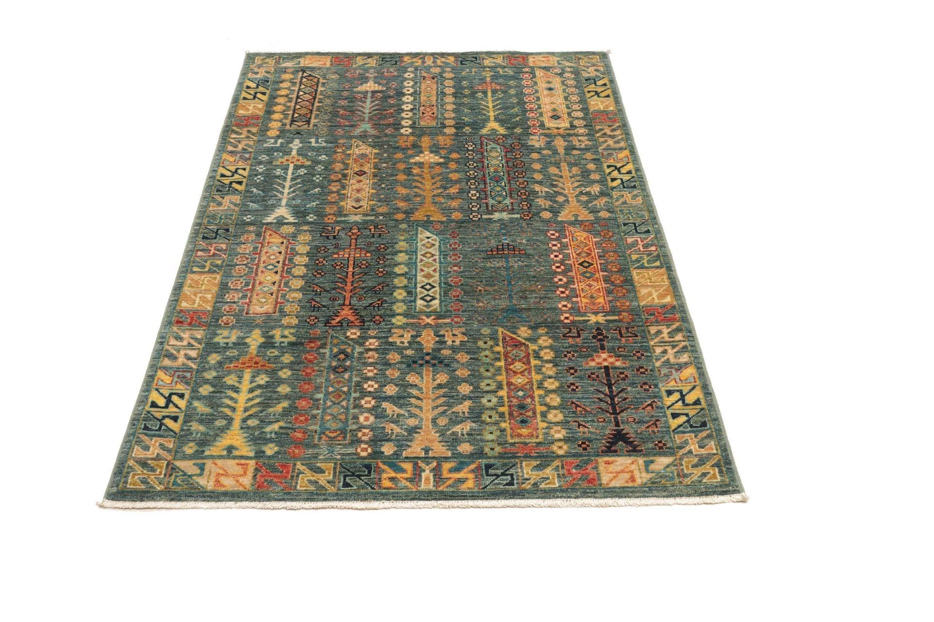 Handgeknüpfter Samarkand Orientteppich, 103 × 154 cm, Wolle