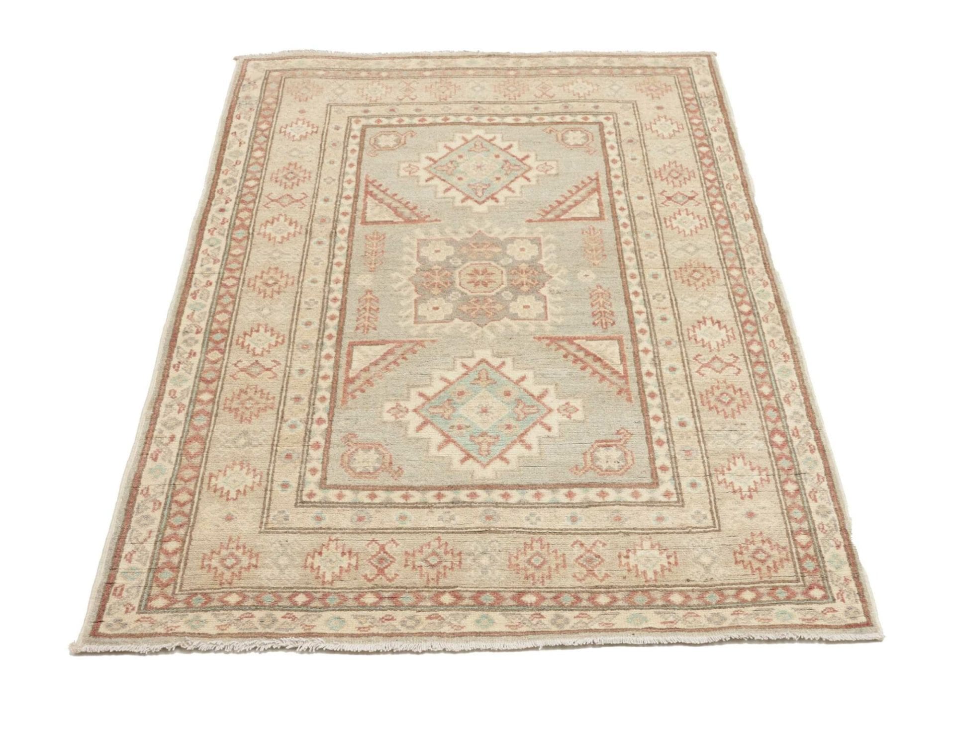 Kazak Orientteppich 106 × 143 cm aus Wolle, handgeknüpft