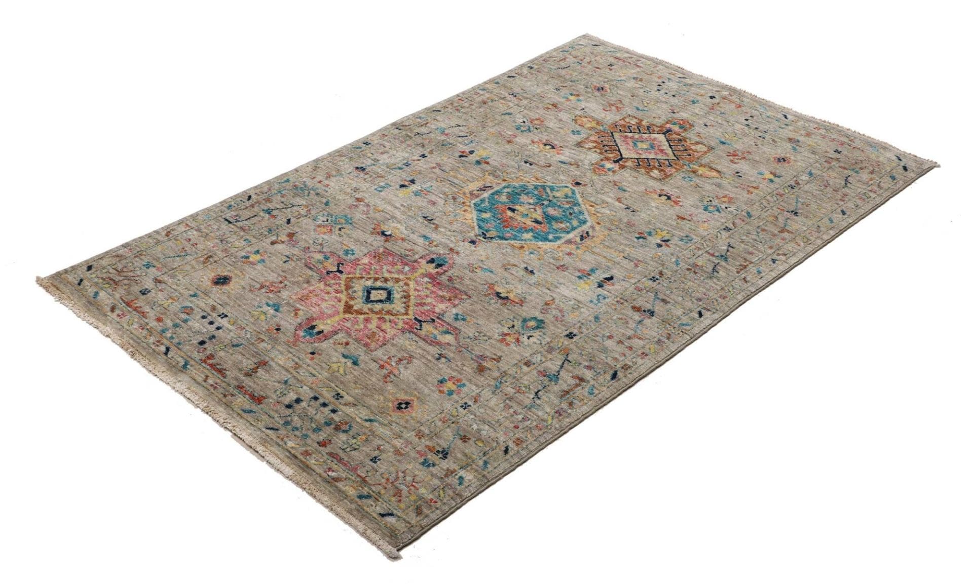 Handgeknüpfter Samarkand Orientteppich, 98 × 152 cm, Wolle