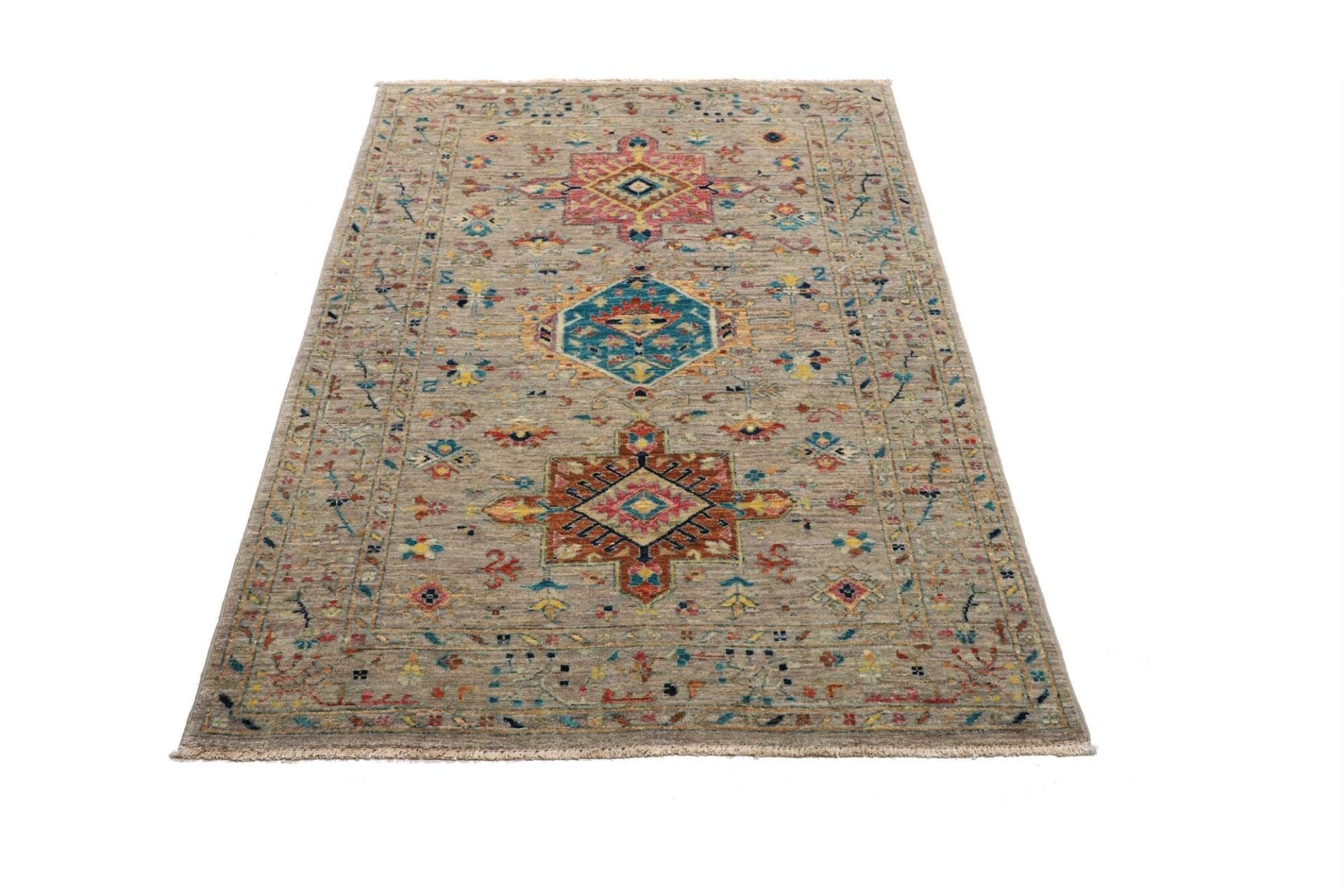 Handgeknüpfter Samarkand Orientteppich, 98 × 152 cm, Wolle