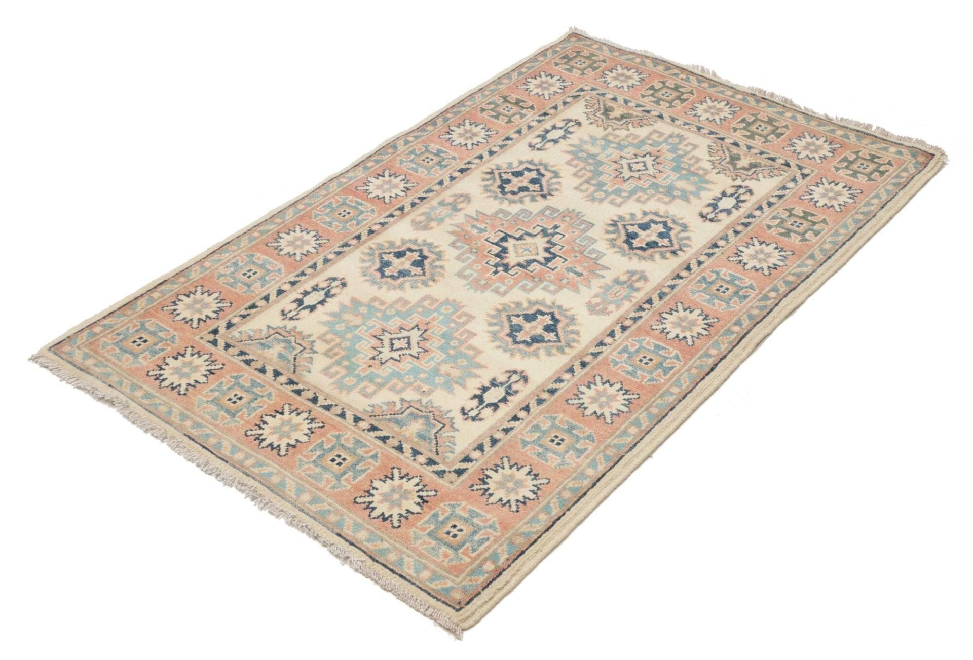 kazak-orientteppich-90-x-136-cm-handgeknupft-wolle-raritat-1 Handgeknüpfter Kazak Orientteppich, 90 × 136 cm, Wolle