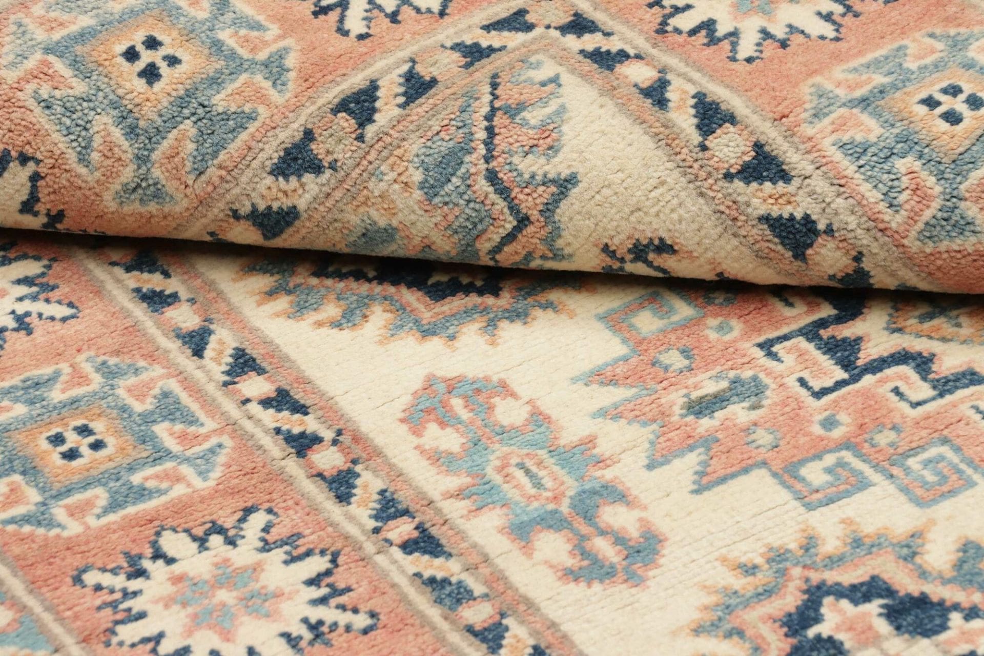 kazak-orientteppich-90-x-136-cm-handgeknupft-wolle-raritat-8 Handgeknüpfter Kazak Orientteppich, 90 × 136 cm, Wolle