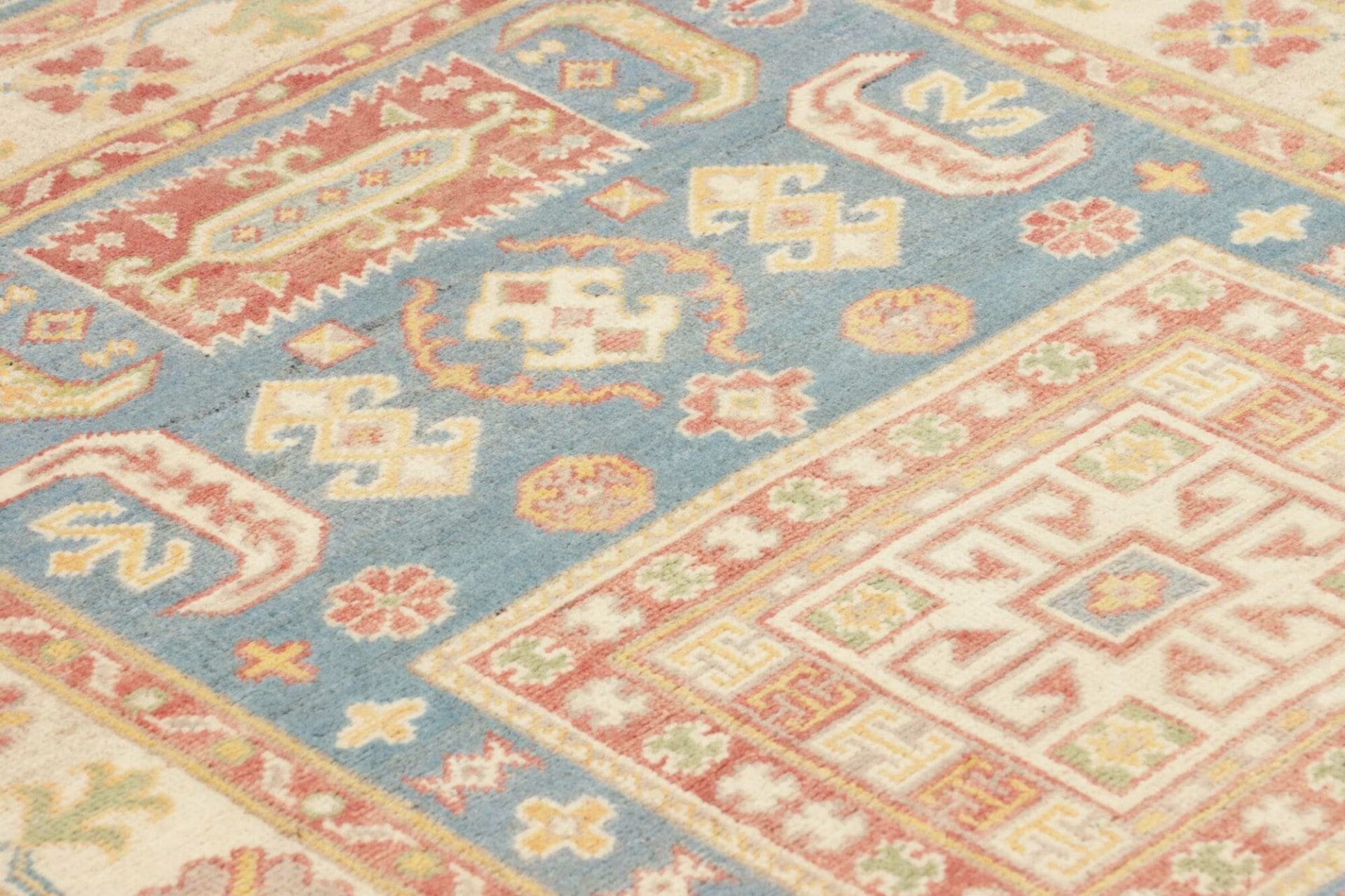Kazak Orientteppich aus Pakistan, 101 × 134 cm