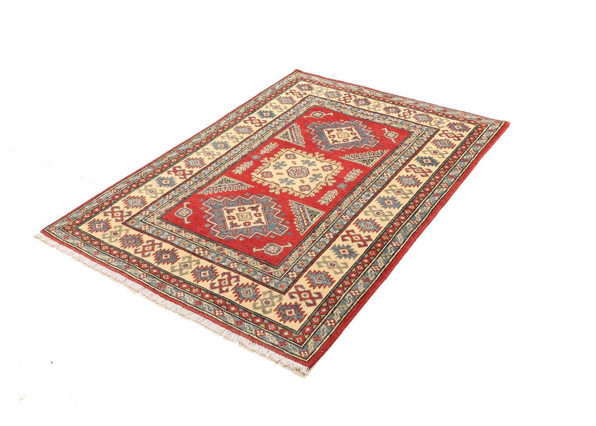 Handgeknüpfter Kazak Orientteppich, 106 × 150 cm, Wolle