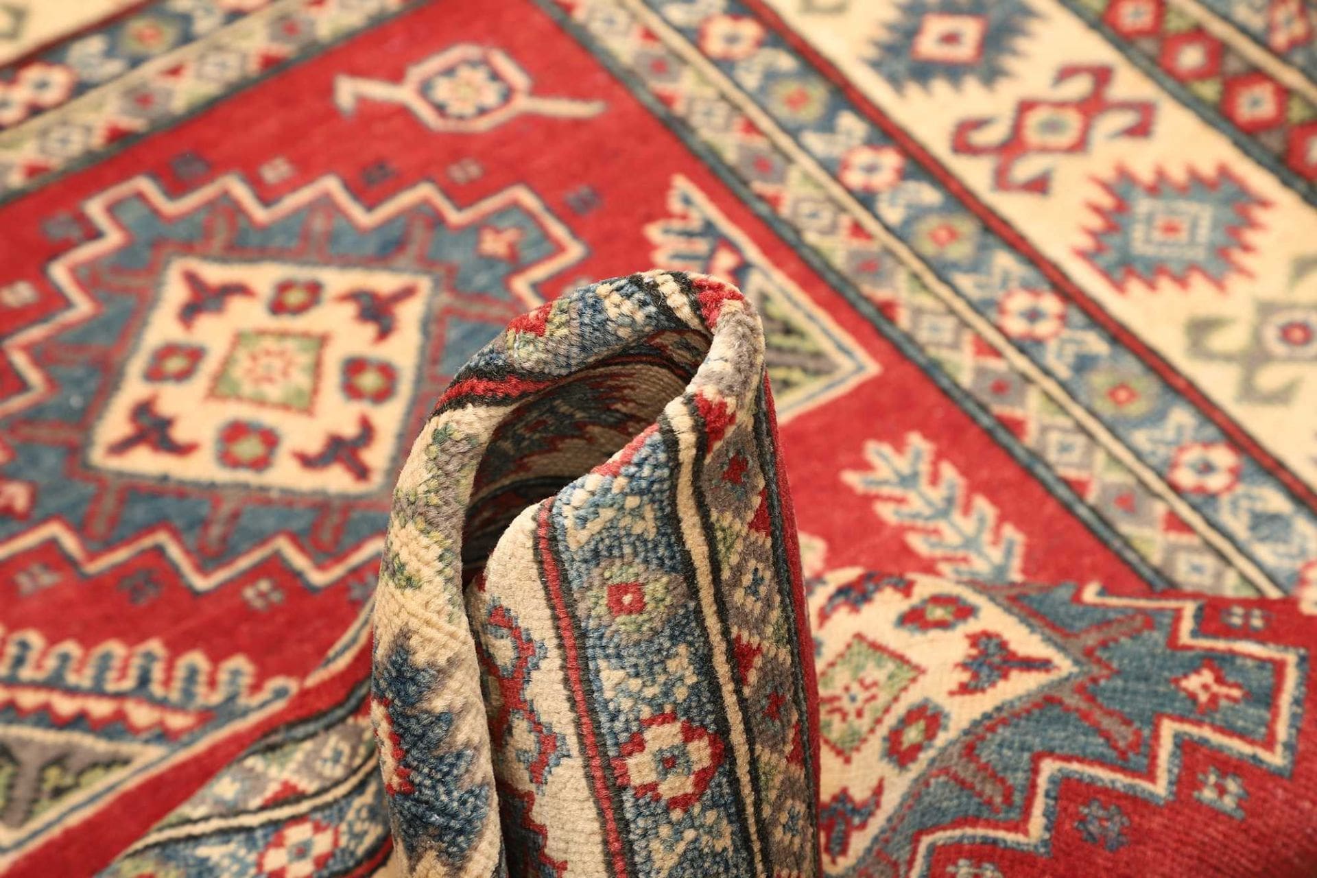 Handgeknüpfter Kazak Orientteppich, 106 × 150 cm, Wolle