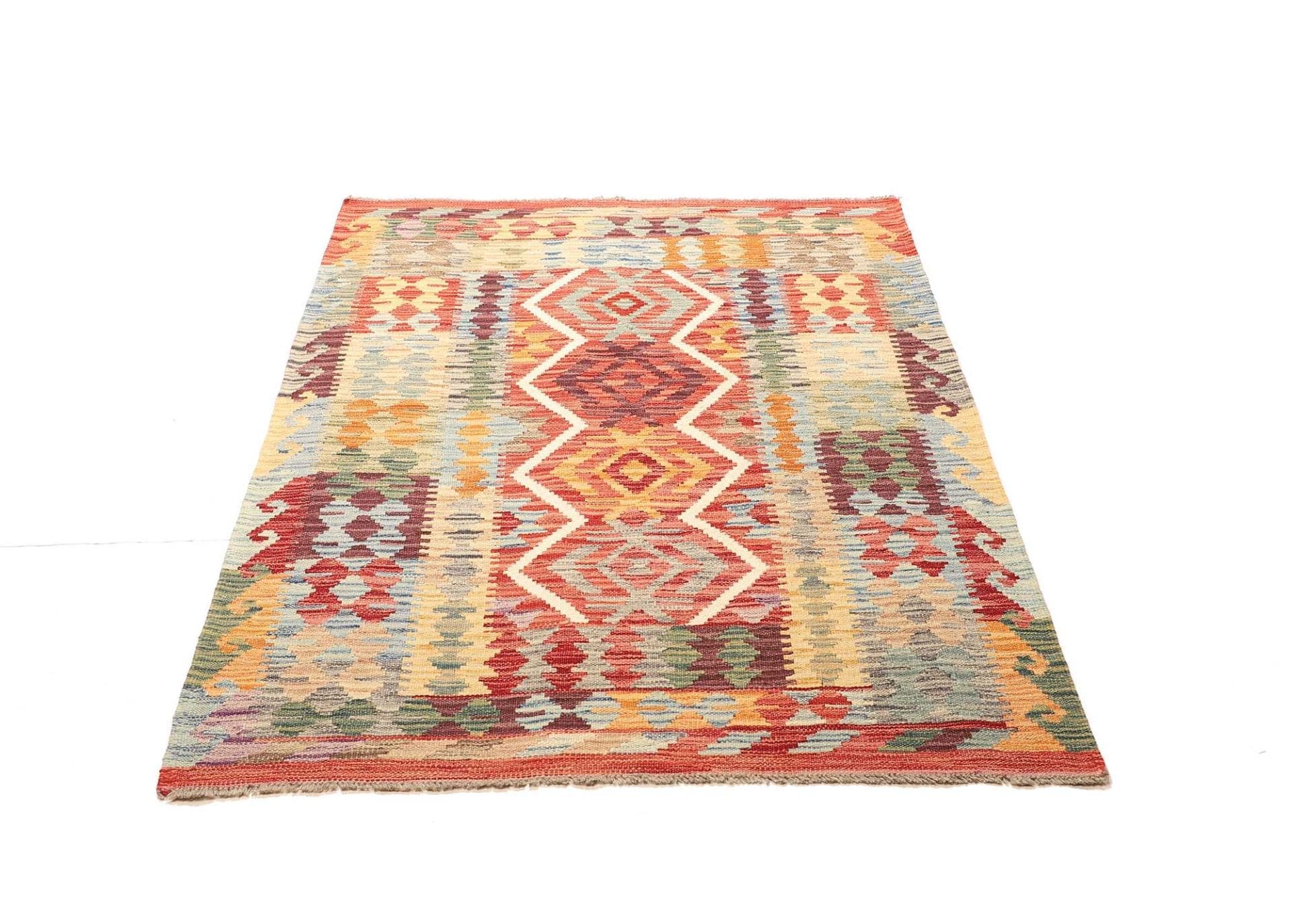 Kelim 107 × 153 cm aus Wolle, handgewebt