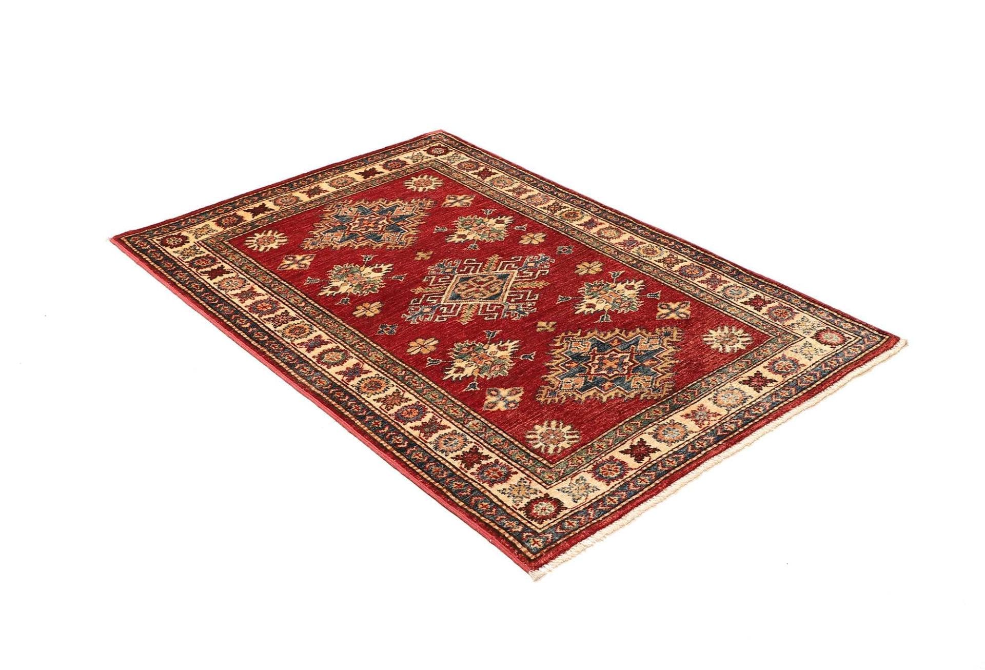 Kazak Orientteppich 101 × 143 cm aus Wolle, handgeknüpft