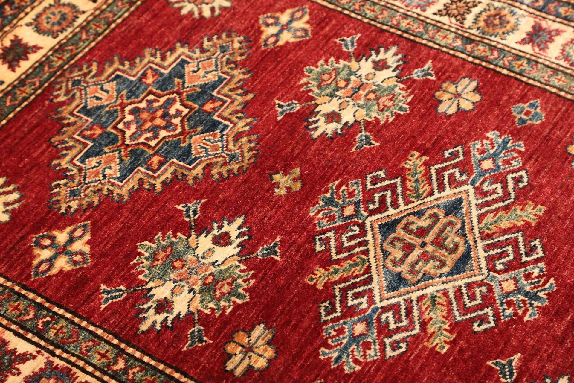 Kazak Orientteppich 101 × 143 cm aus Wolle, handgeknüpft