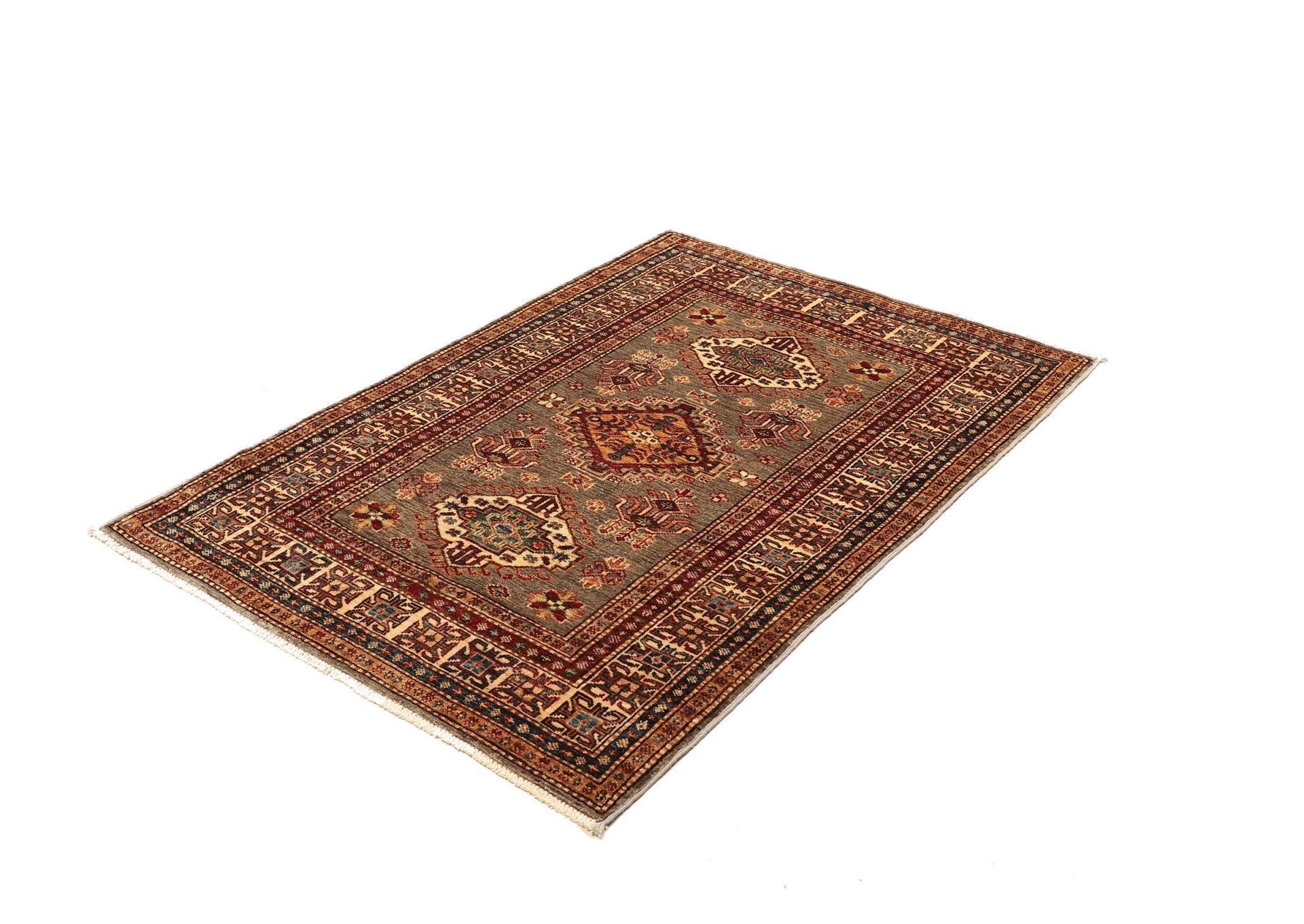 Handgeknüpfter Kazak Orientteppich, 102 × 143 cm, Wolle