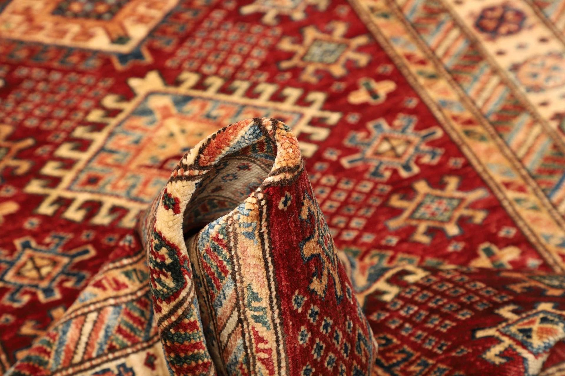 Kazak Orientteppich 97 × 151 cm aus Wolle, handgeknüpft