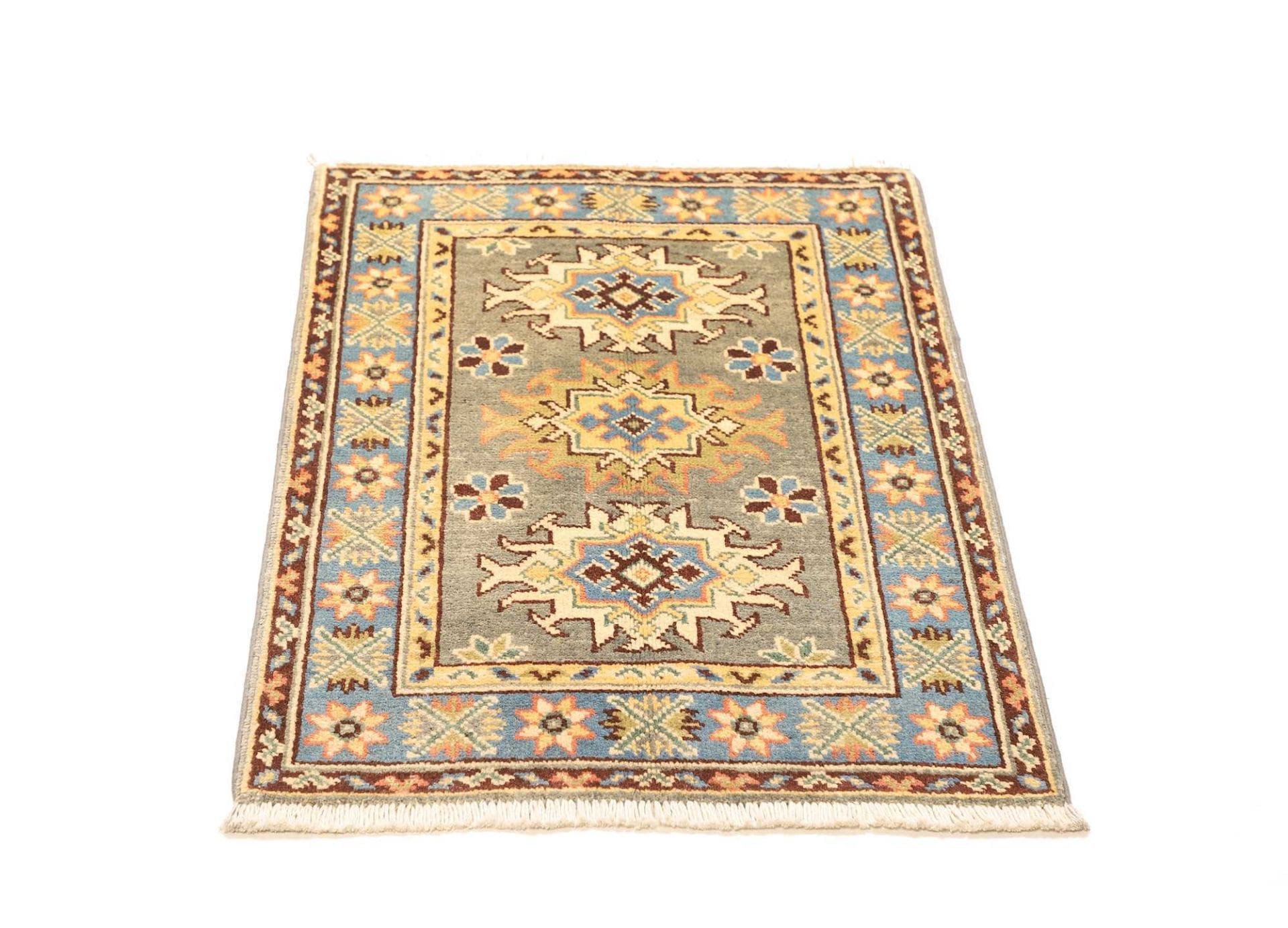 Handgeknüpfter Kazak Orientteppich, 65 × 89 cm, Wolle