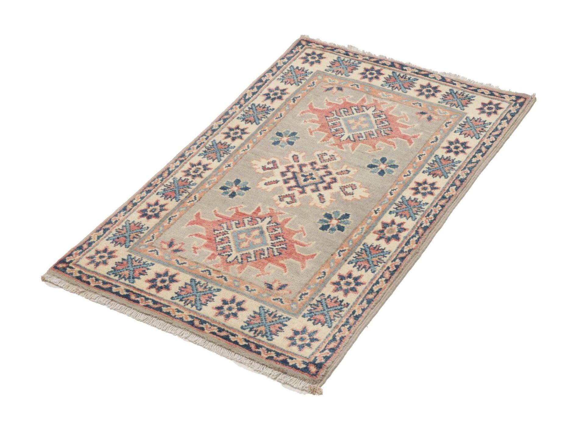 Handgeknüpfter Kazak Orientteppich, 63 × 96 cm, Wolle