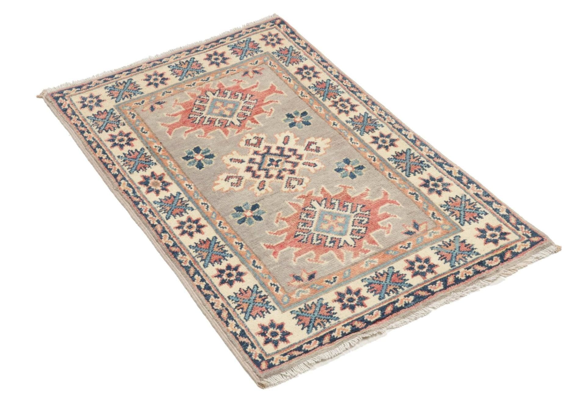 Handgeknüpfter Kazak Orientteppich, 63 × 96 cm, Wolle