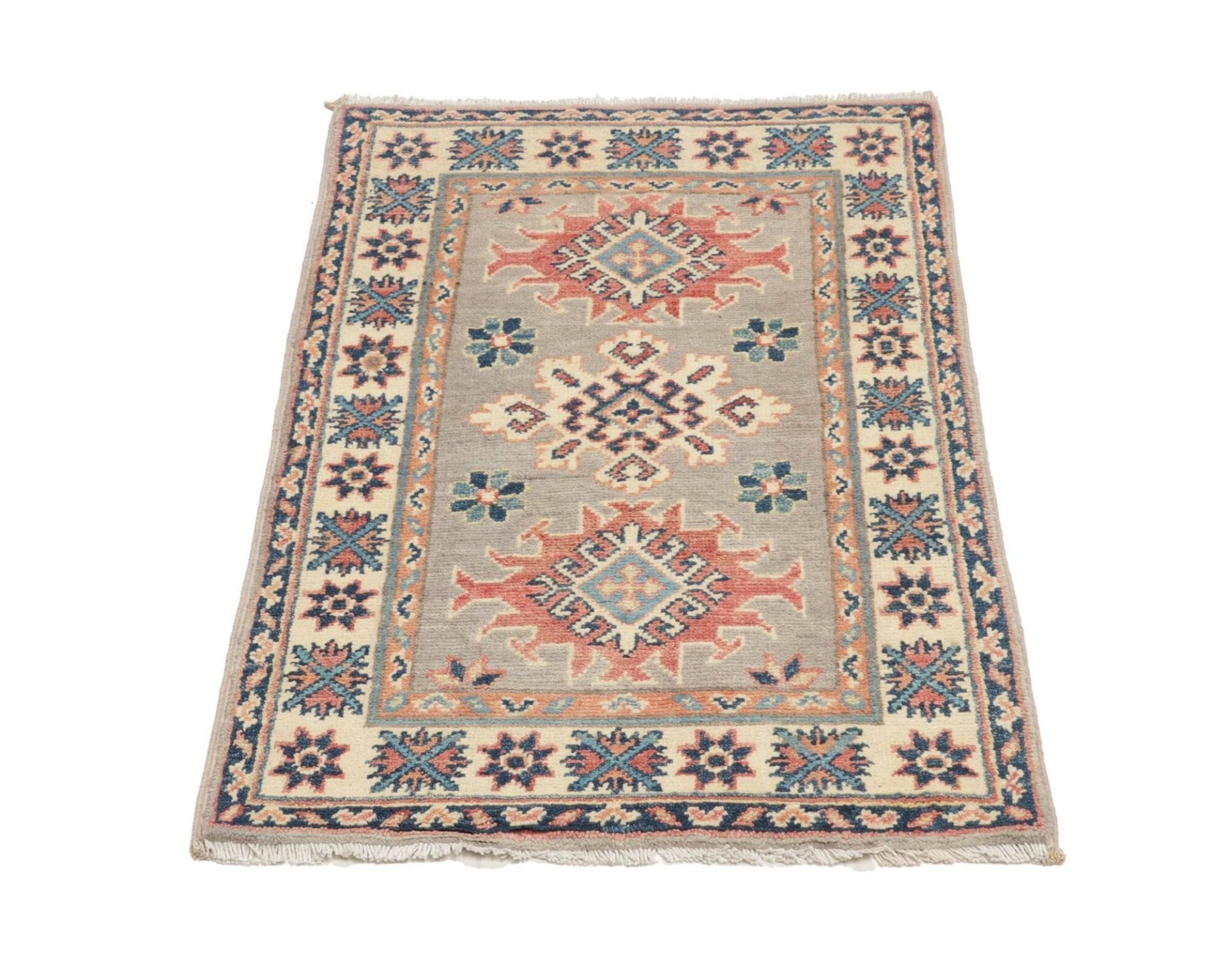 Handgeknüpfter Kazak Orientteppich, 63 × 96 cm, Wolle