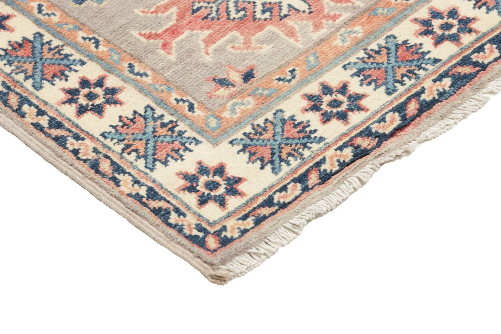 Handgeknüpfter Kazak Orientteppich, 63 × 96 cm, Wolle