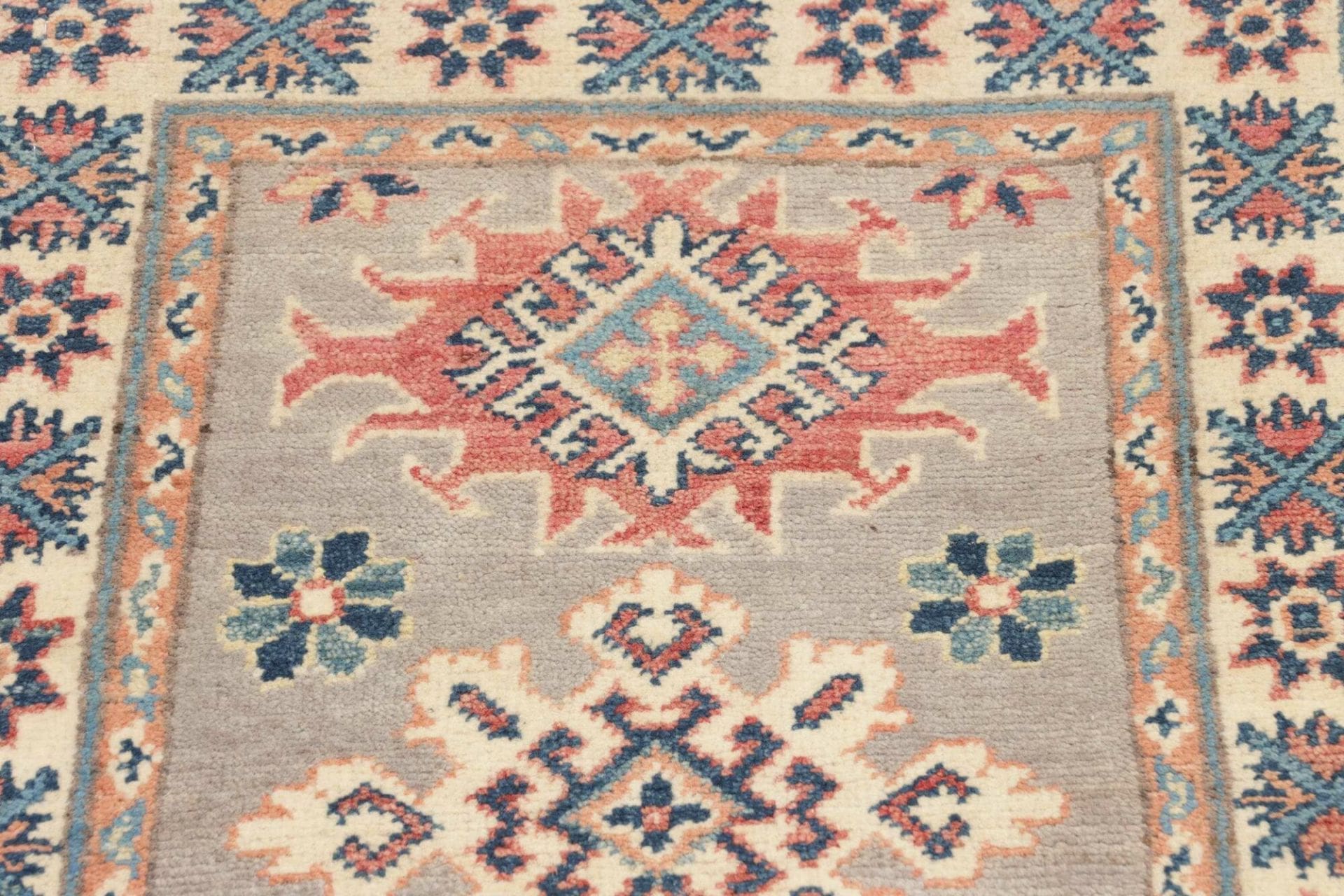 Handgeknüpfter Kazak Orientteppich, 63 × 96 cm, Wolle