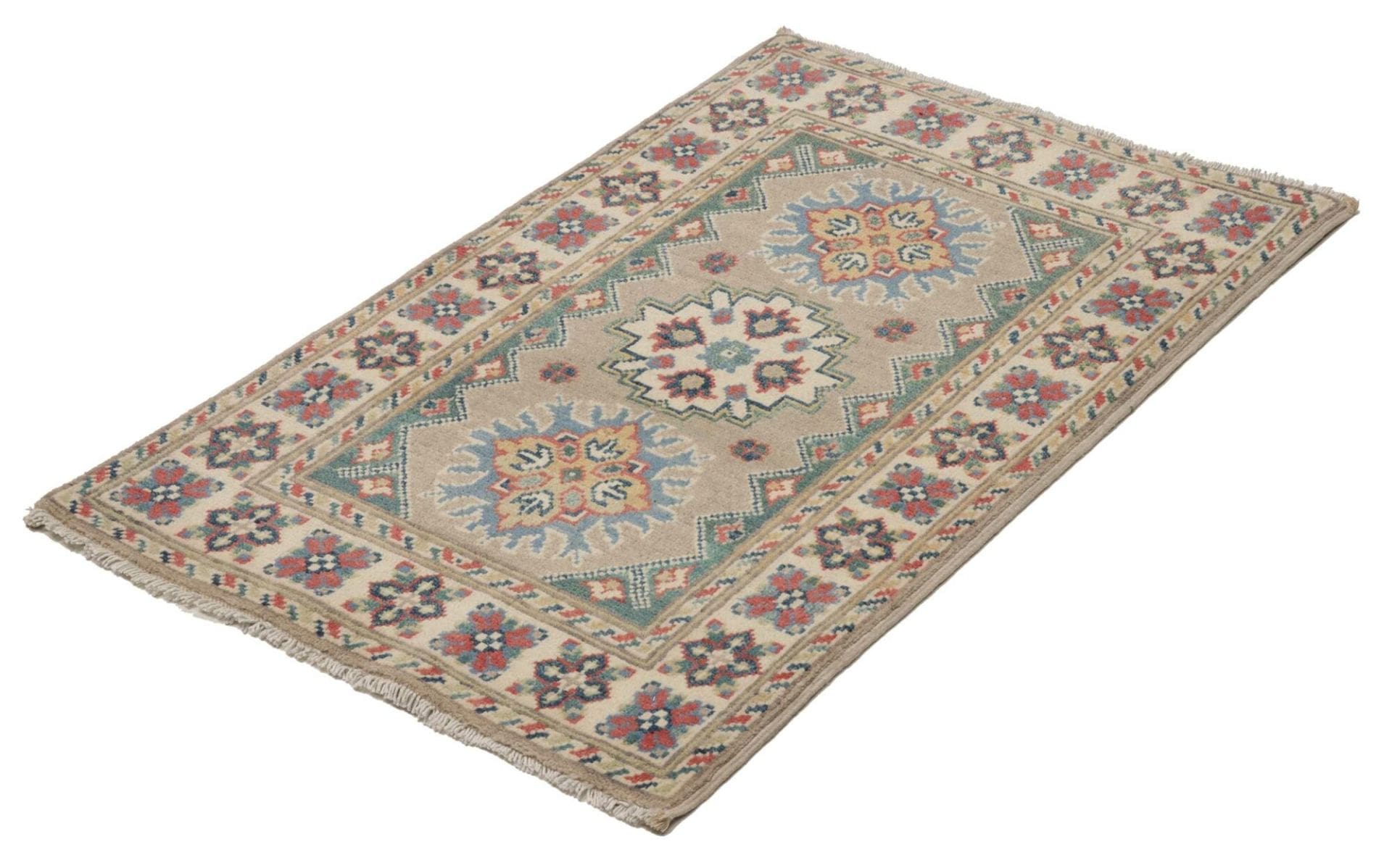 Kazak Orientteppich 65 × 95 cm aus Wolle, handgeknüpft
