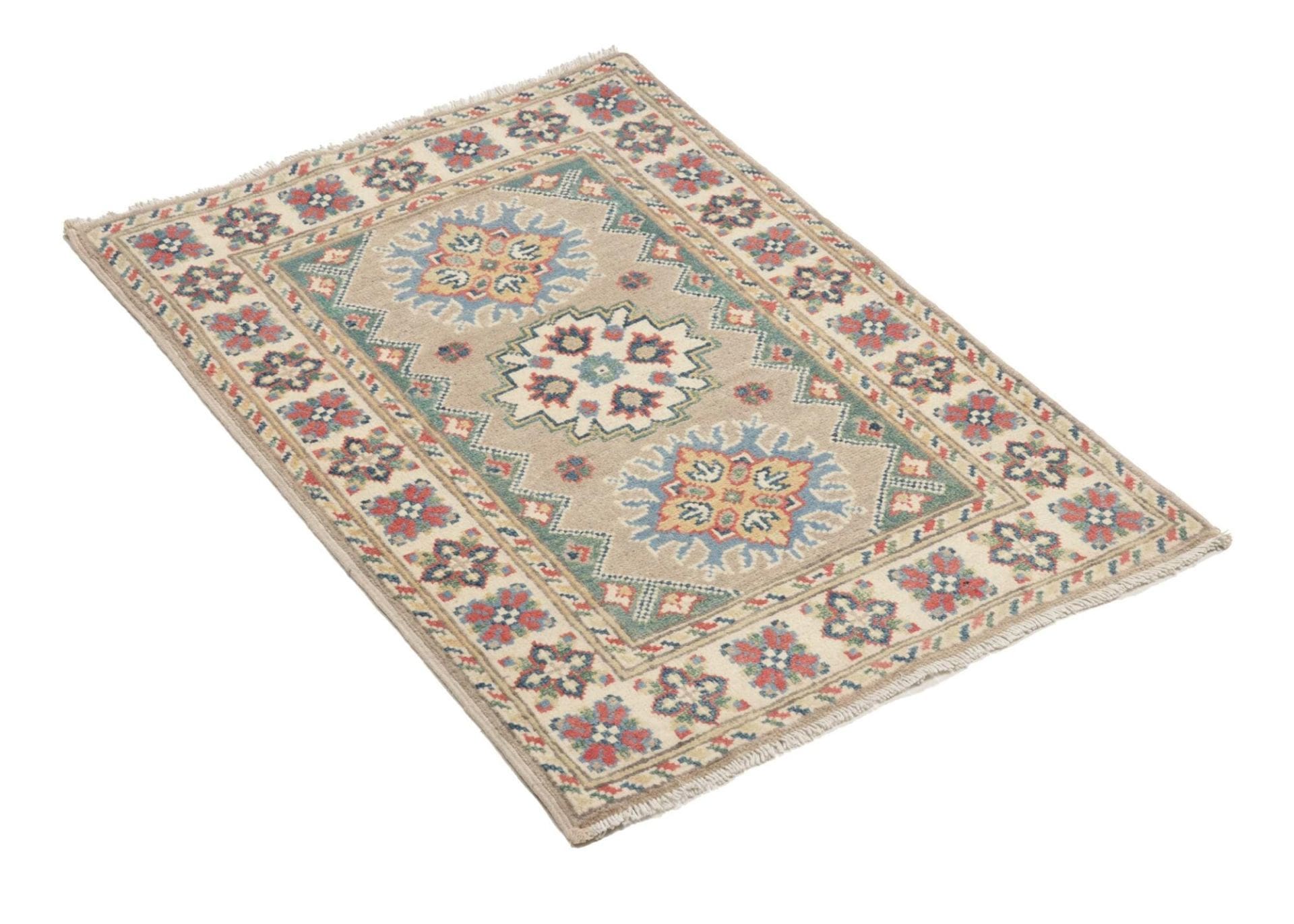 Kazak Orientteppich 65 × 95 cm aus Wolle, handgeknüpft