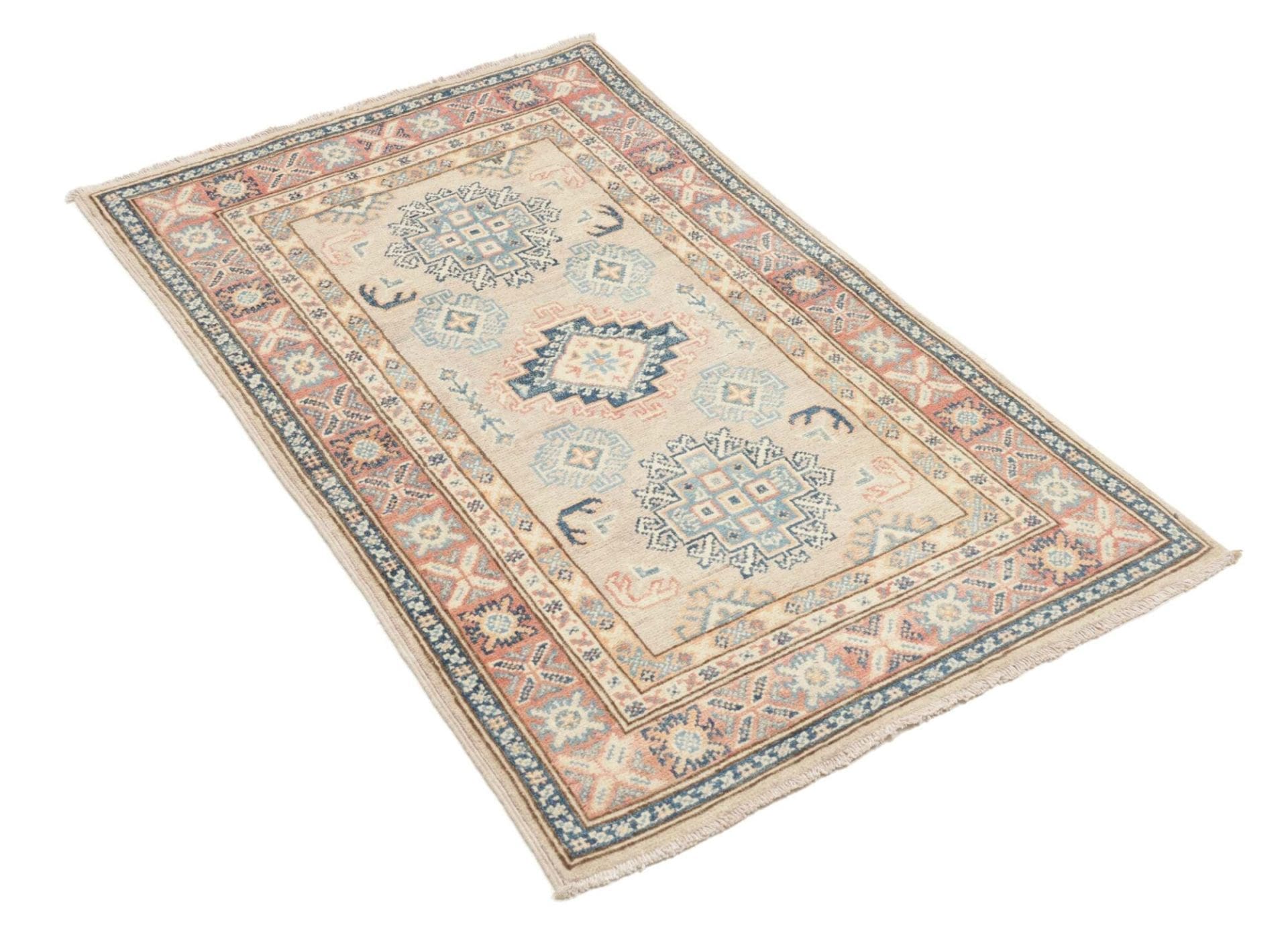Kazak Orientteppich 80 × 127 cm aus Wolle, handgeknüpft