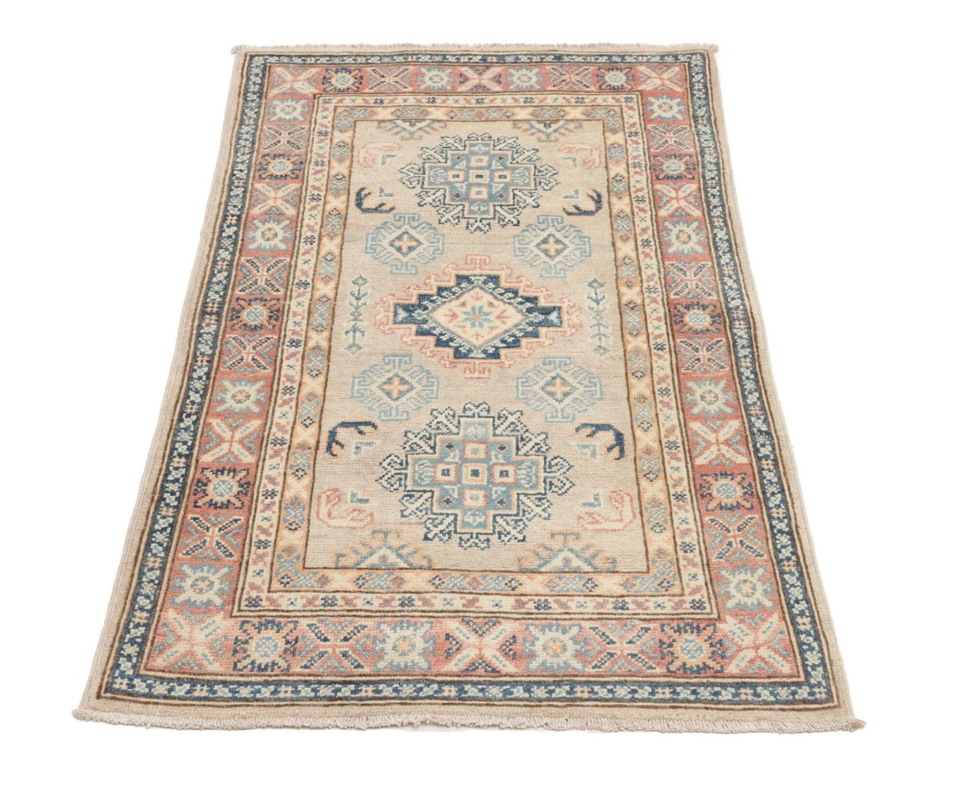 Kazak Orientteppich 80 × 127 cm aus Wolle, handgeknüpft