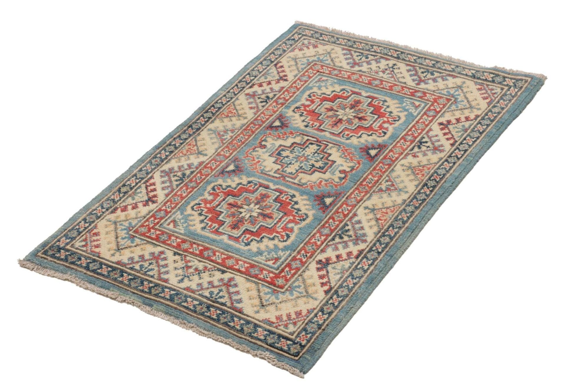 Handgeknüpfter Kazak Orientteppich, 64 × 92 cm, Wolle