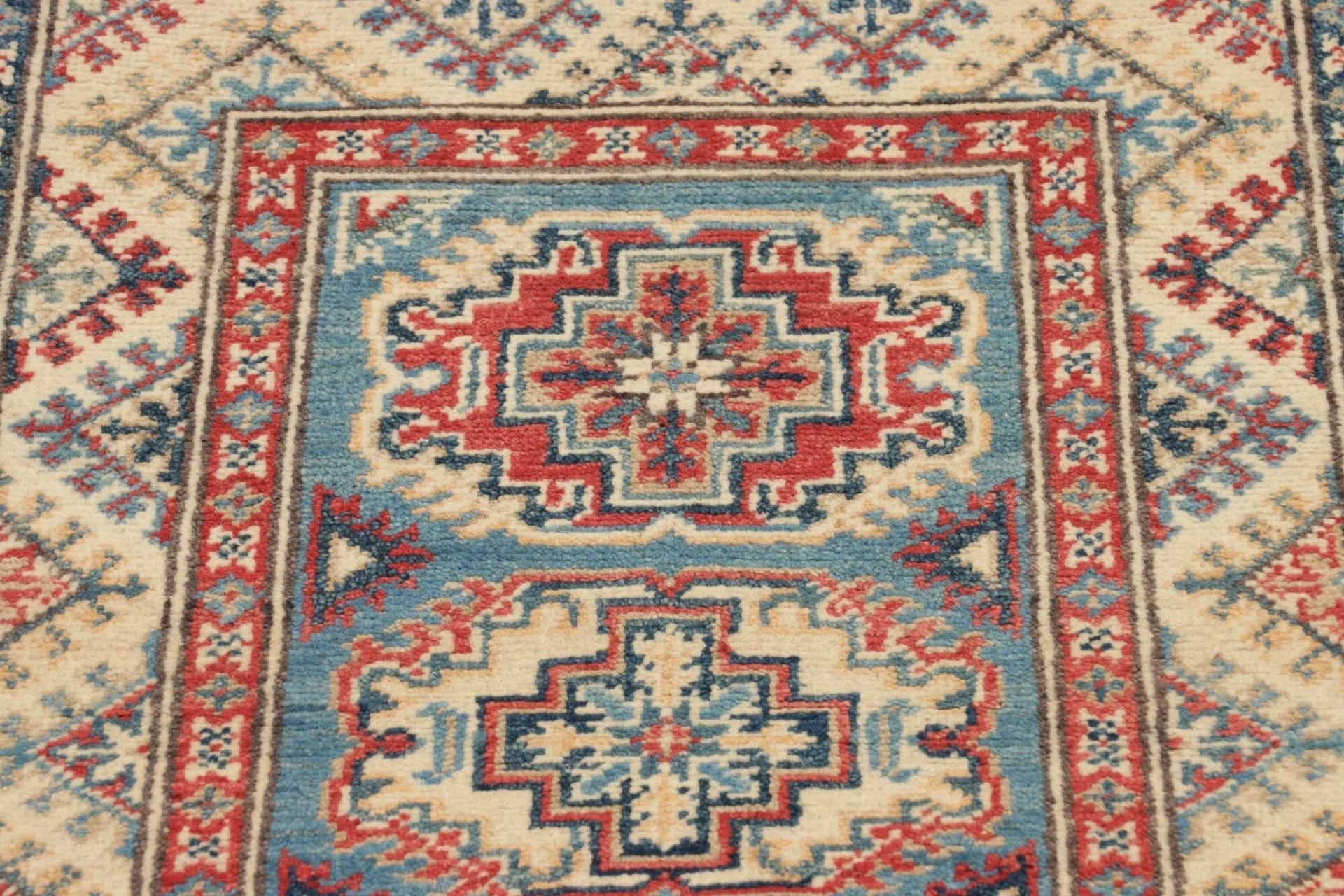 Handgeknüpfter Kazak Orientteppich, 64 × 92 cm, Wolle