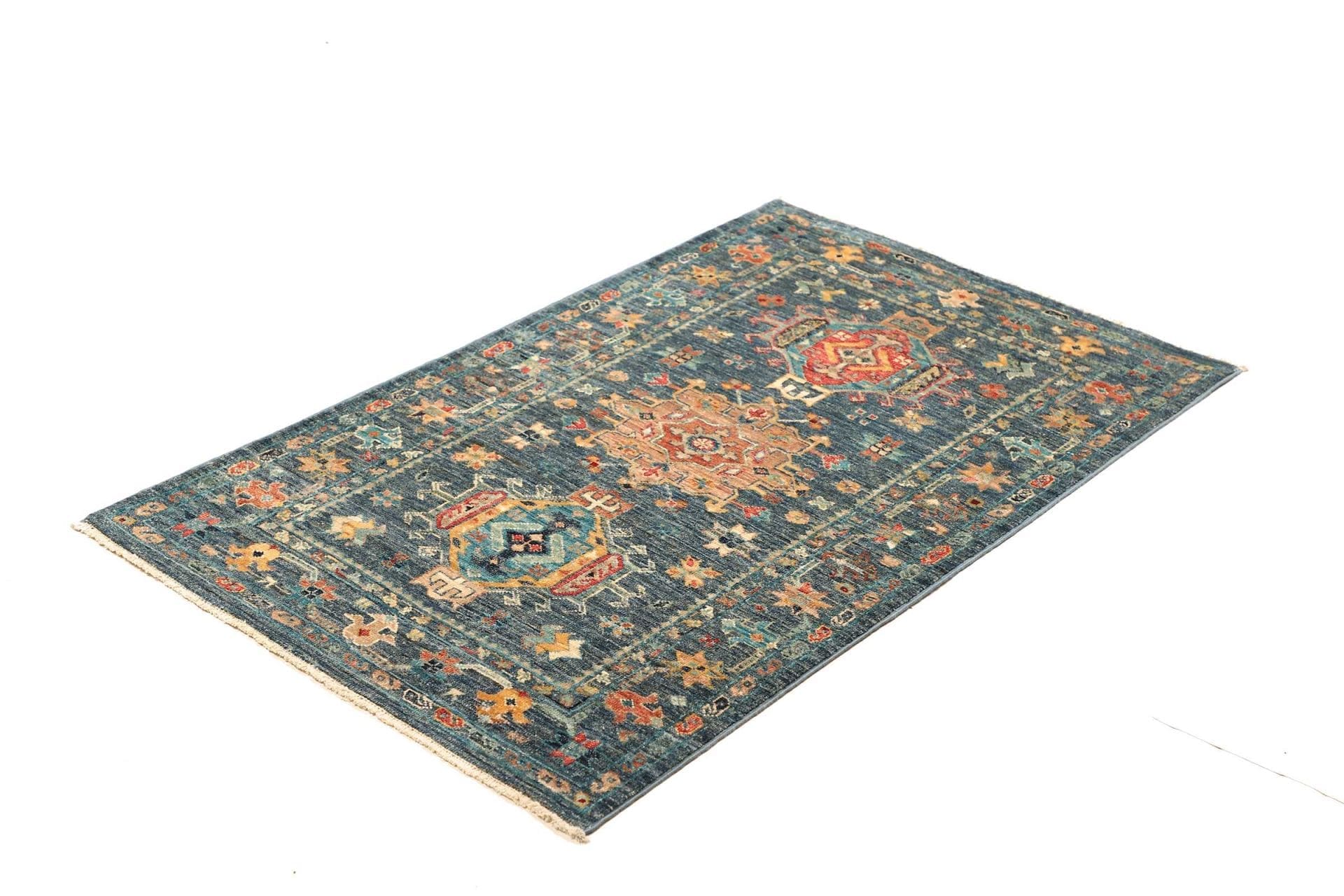 Handgeknüpfter Samarkand Orientteppich, 81 × 123 cm, Wolle