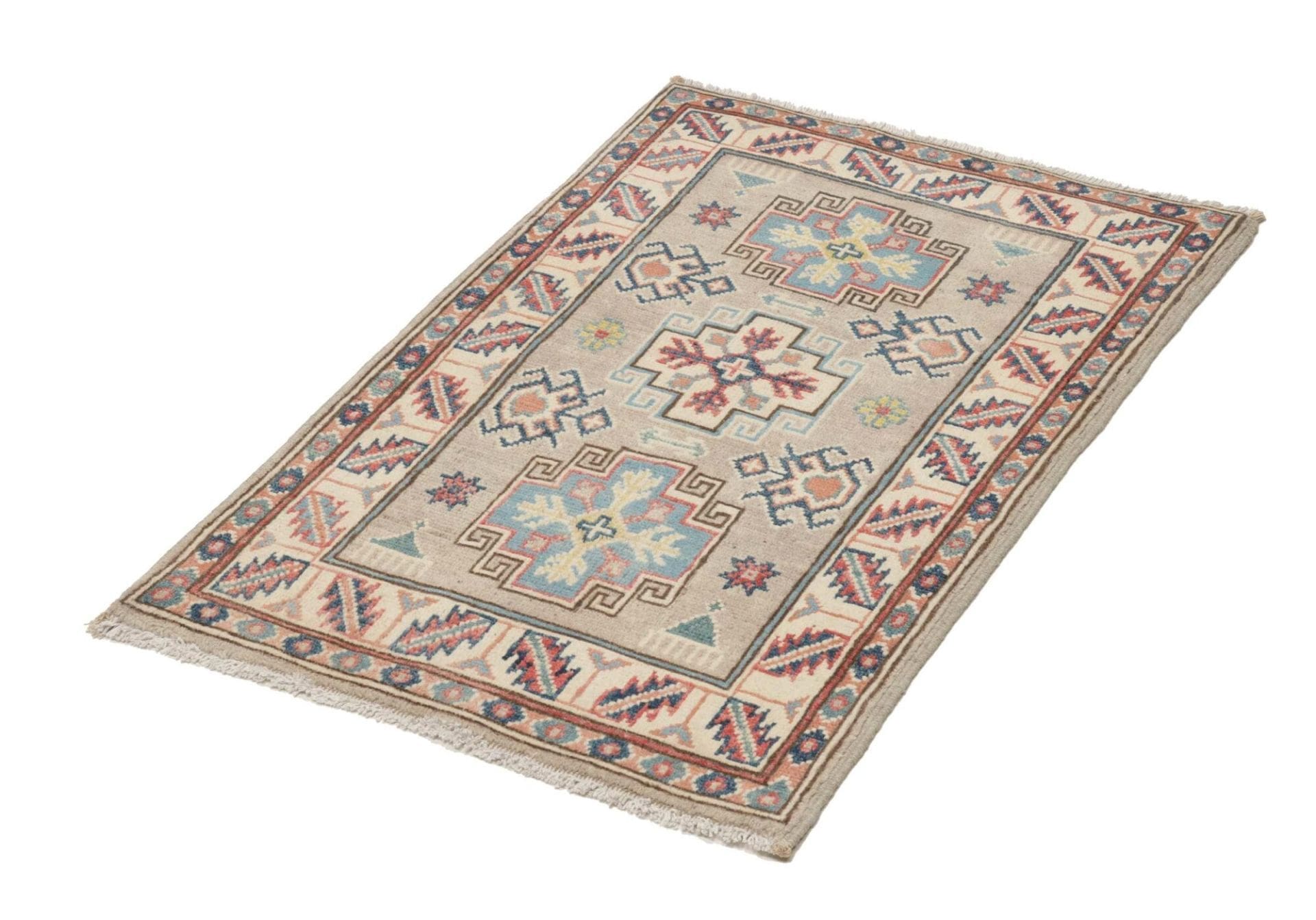 Kazak Orientteppich 64 × 91 cm aus Wolle, handgeknüpft