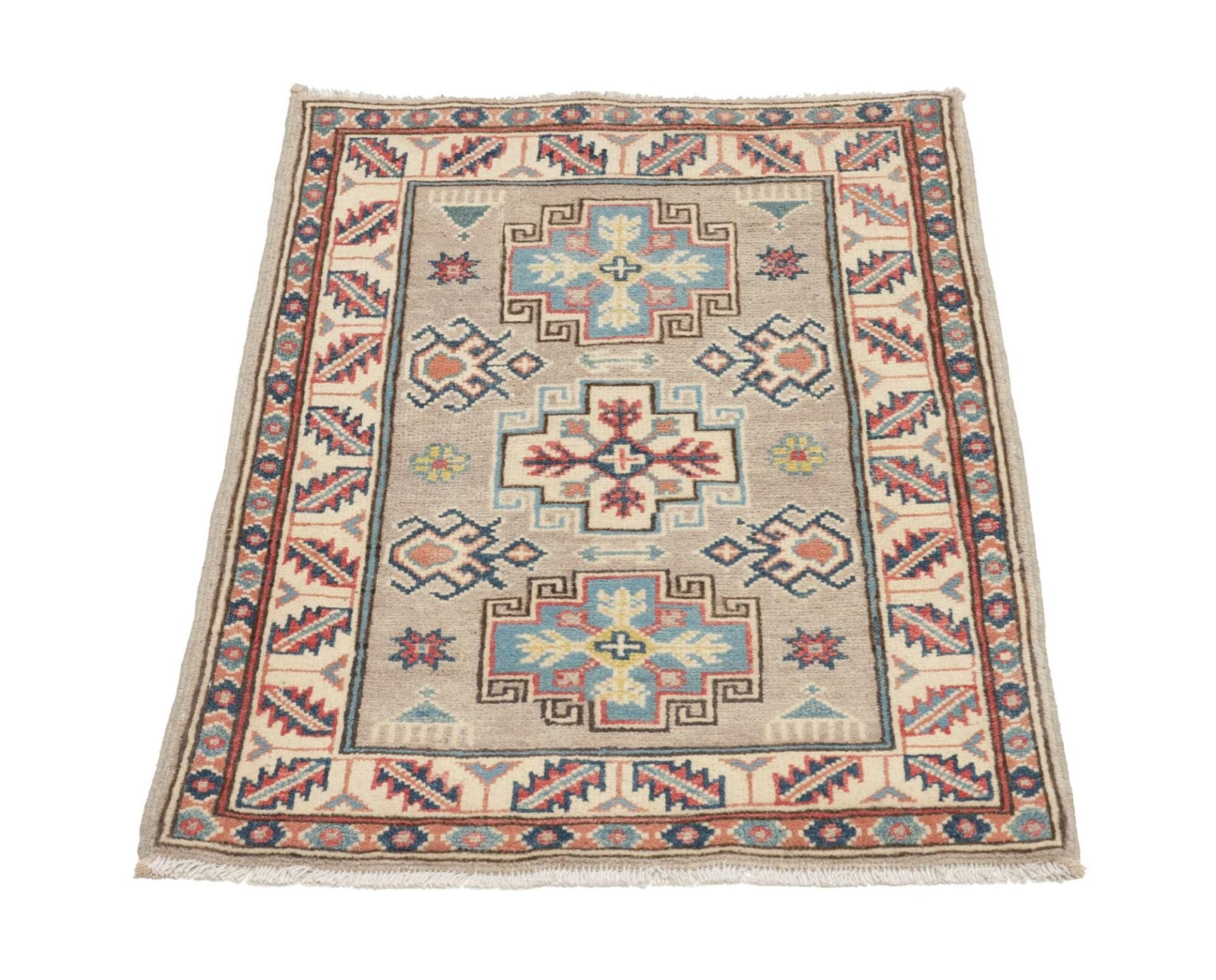 Kazak Orientteppich 64 × 91 cm aus Wolle, handgeknüpft