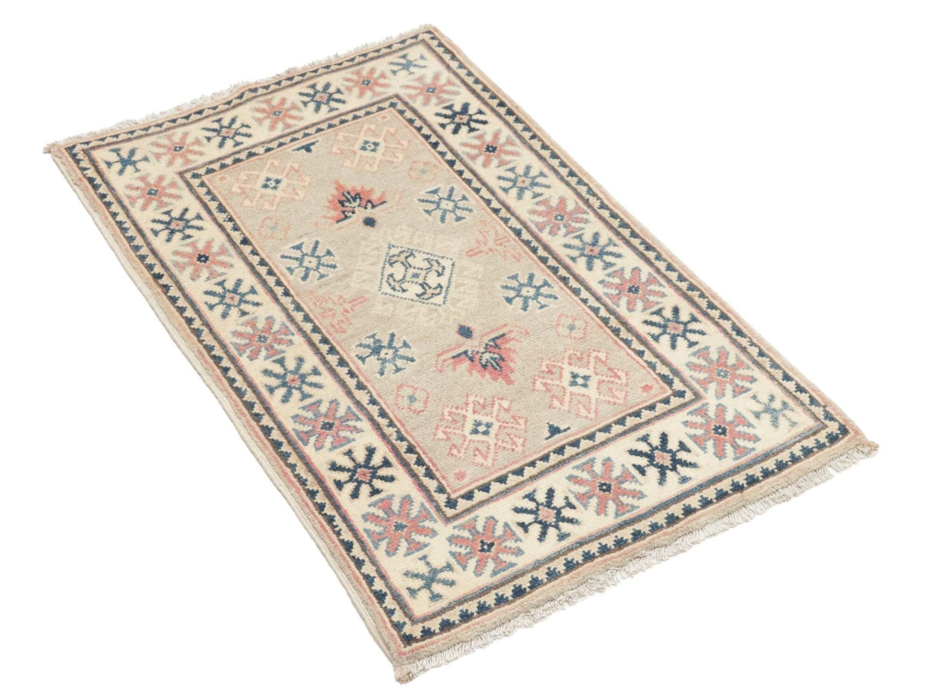 Kazak Orientteppich aus Pakistan, 63 × 98 cm