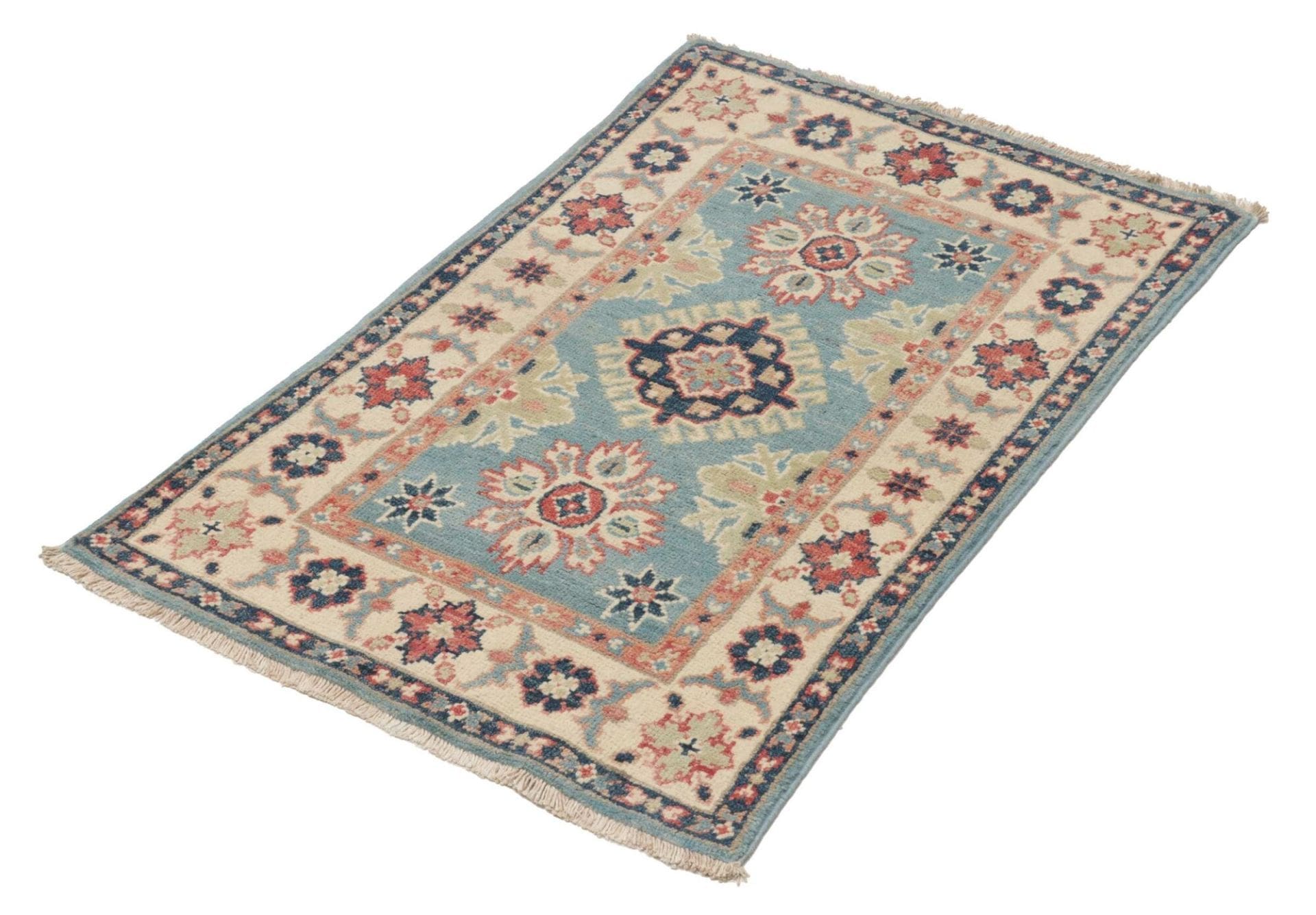 Handgeknüpfter Kazak Orientteppich, 64 × 93 cm, Wolle