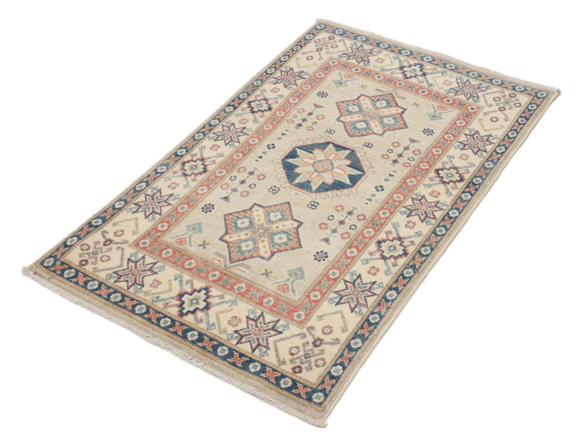 Handgeknüpfter Kazak Orientteppich, 81 × 125 cm, Wolle