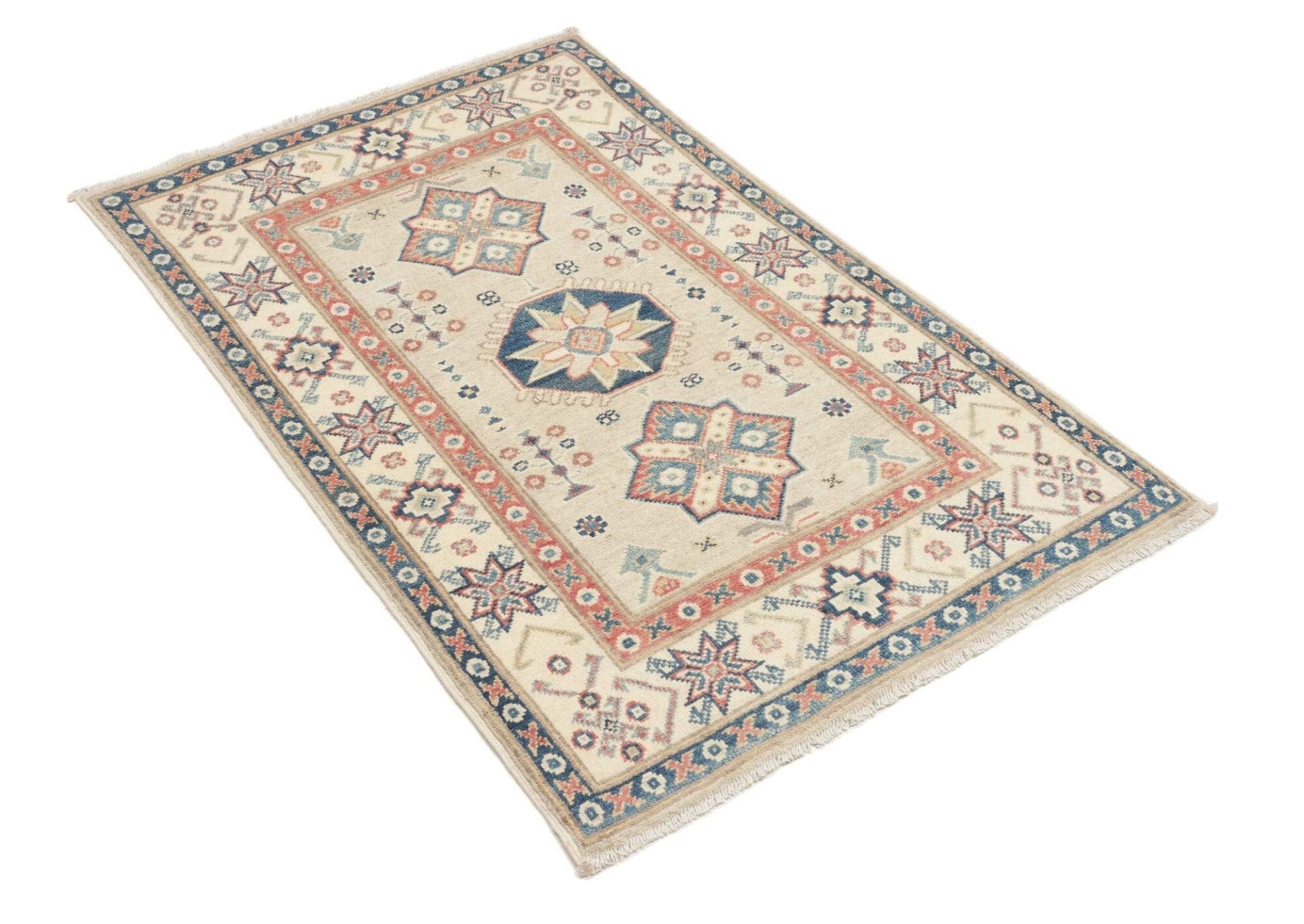 Handgeknüpfter Kazak Orientteppich, 81 × 125 cm, Wolle