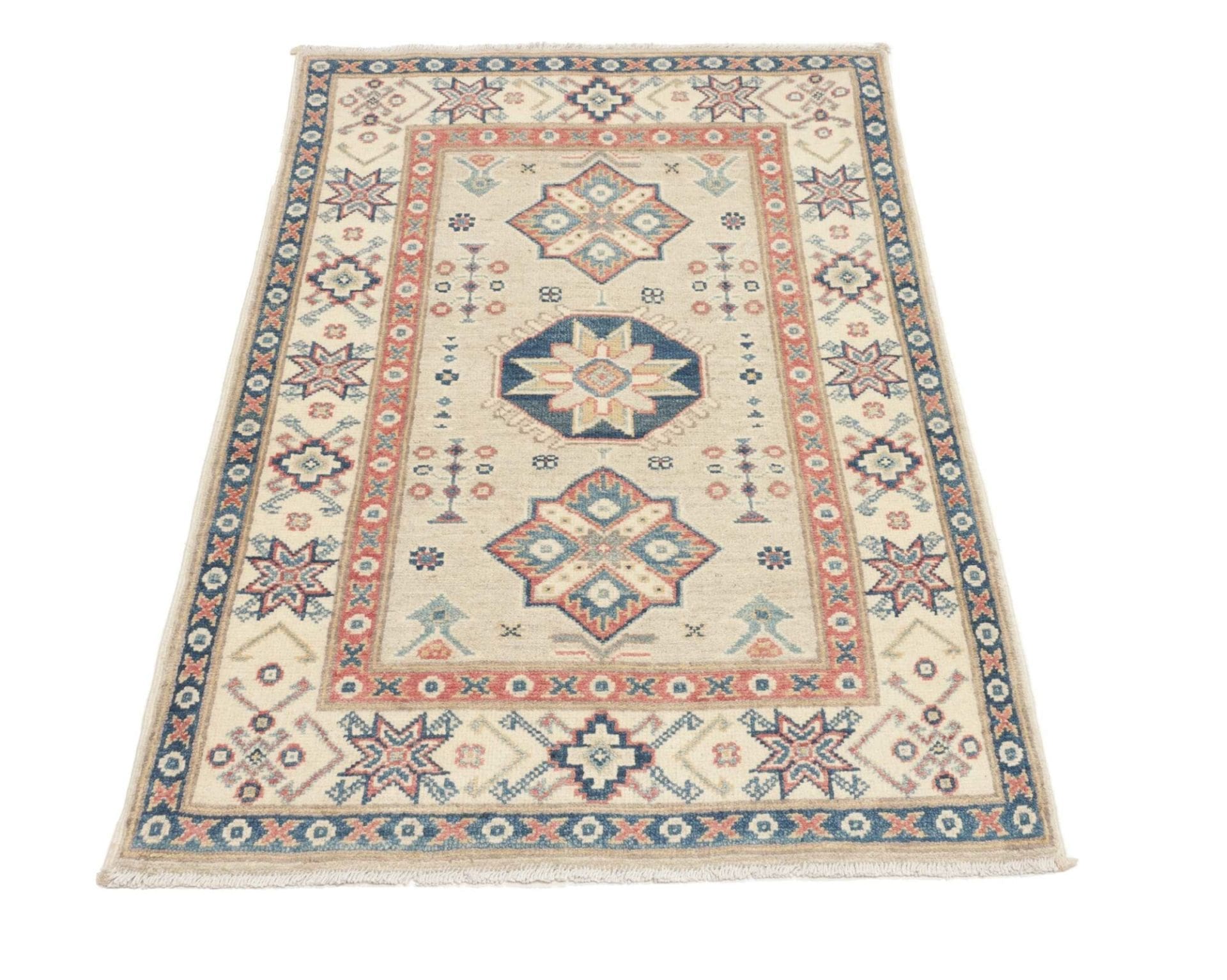 Handgeknüpfter Kazak Orientteppich, 81 × 125 cm, Wolle